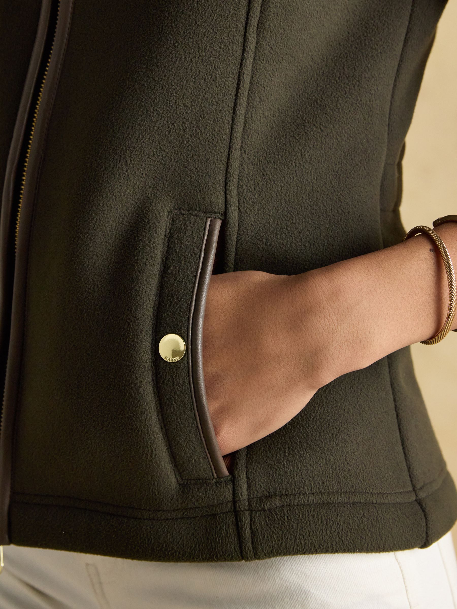 Fairbourne Green Fleece Gilet - Image 4 of 12