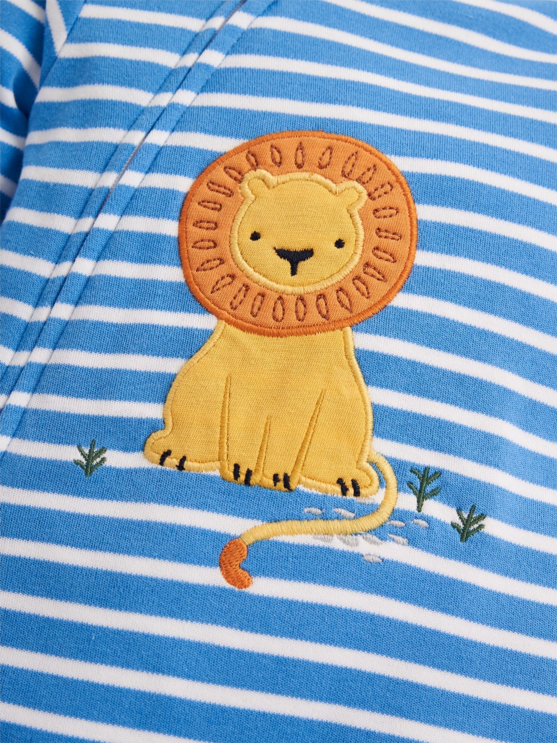 Blue Lion Appliqué Zip Sleepsuit - Image 2 of 2