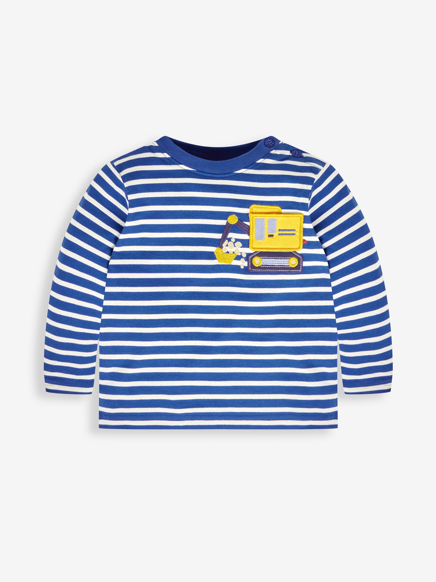Digger Appliqué Pocket Top in Blue - Image 1 of 2