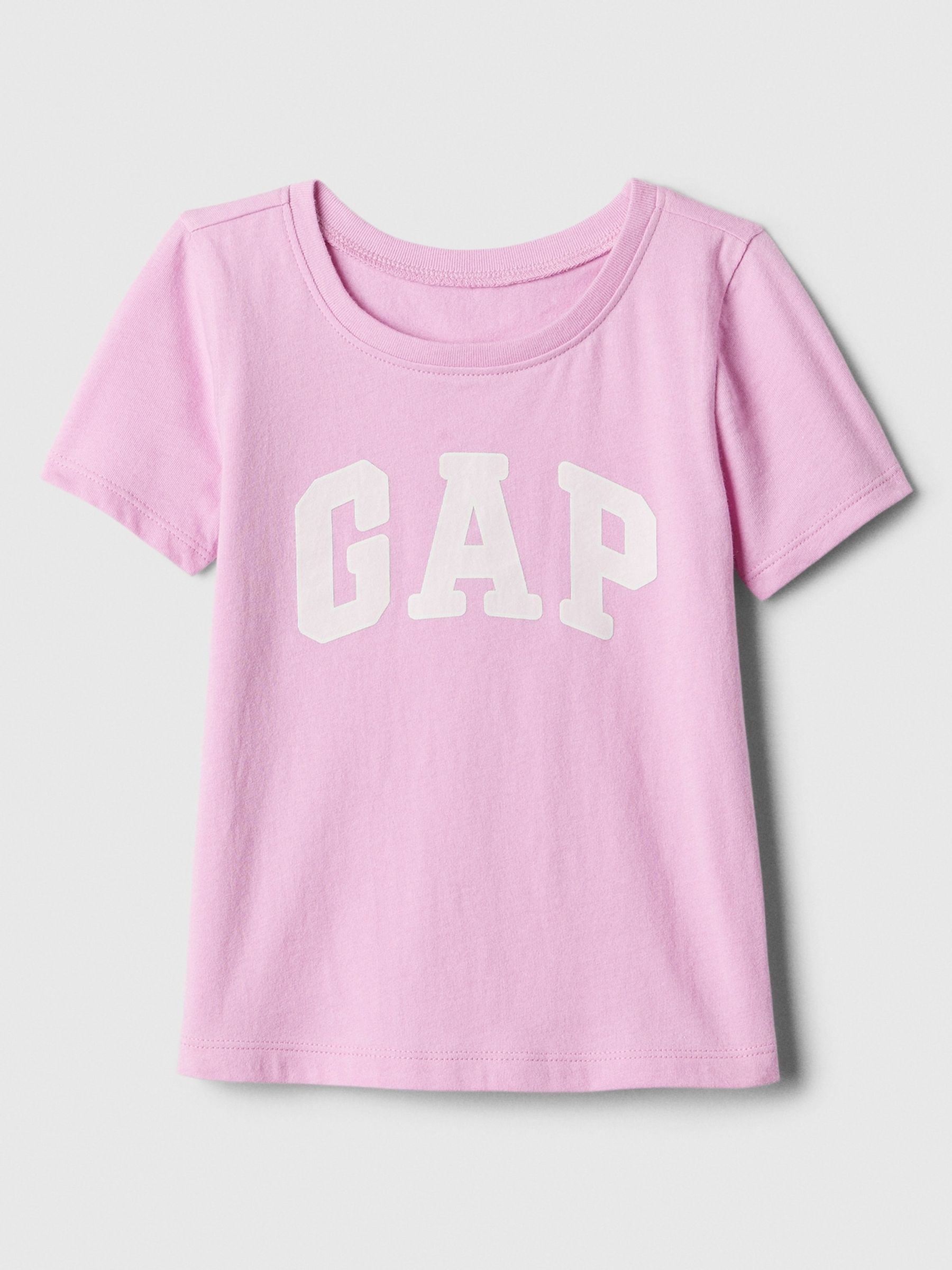 Pink/White Logo Short Sleeve Crew Neck T-Shirt (Newborn-5yrs) - Image 1 of 1