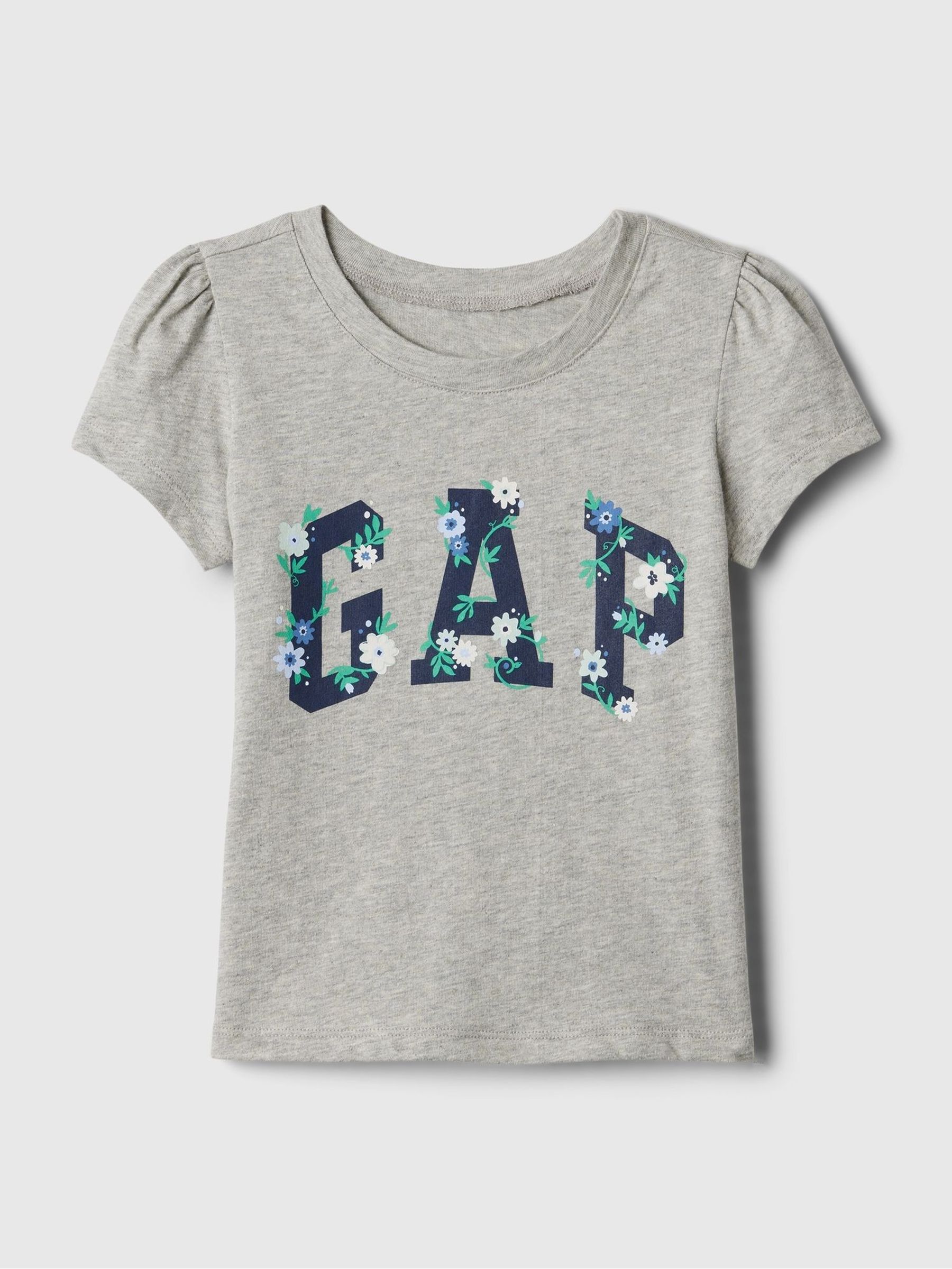 Grey Logo Graphic Print Short Sleeve Crew Neck T-Shirt (Newborn-5yrs) - Image 1 of 1