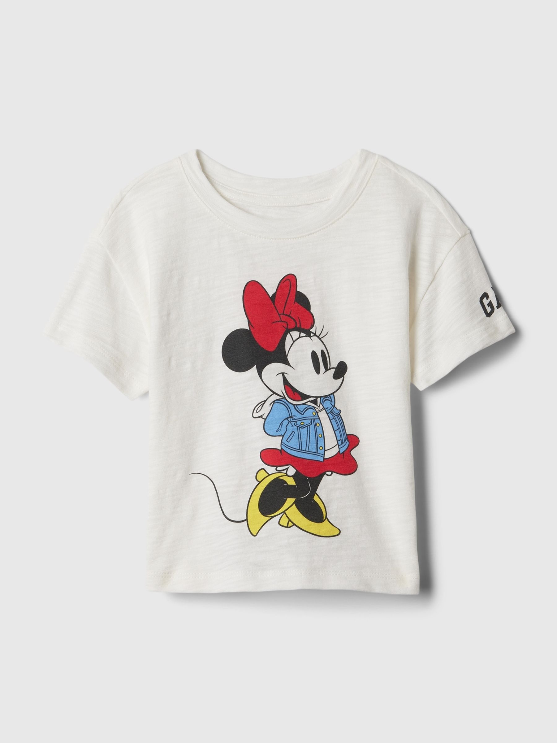 White Disney Minnie Mouse Graphic Short Sleeve Crew Neck T-Shirt (6mths-5yrs) - Image 1 of 1