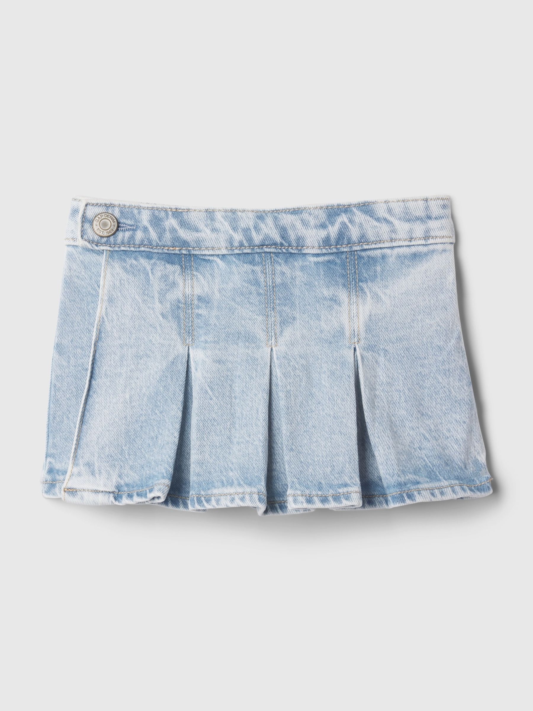 Blue Baby Pleated Denim Skirt (6mths-5yrs) - Image 1 of 2