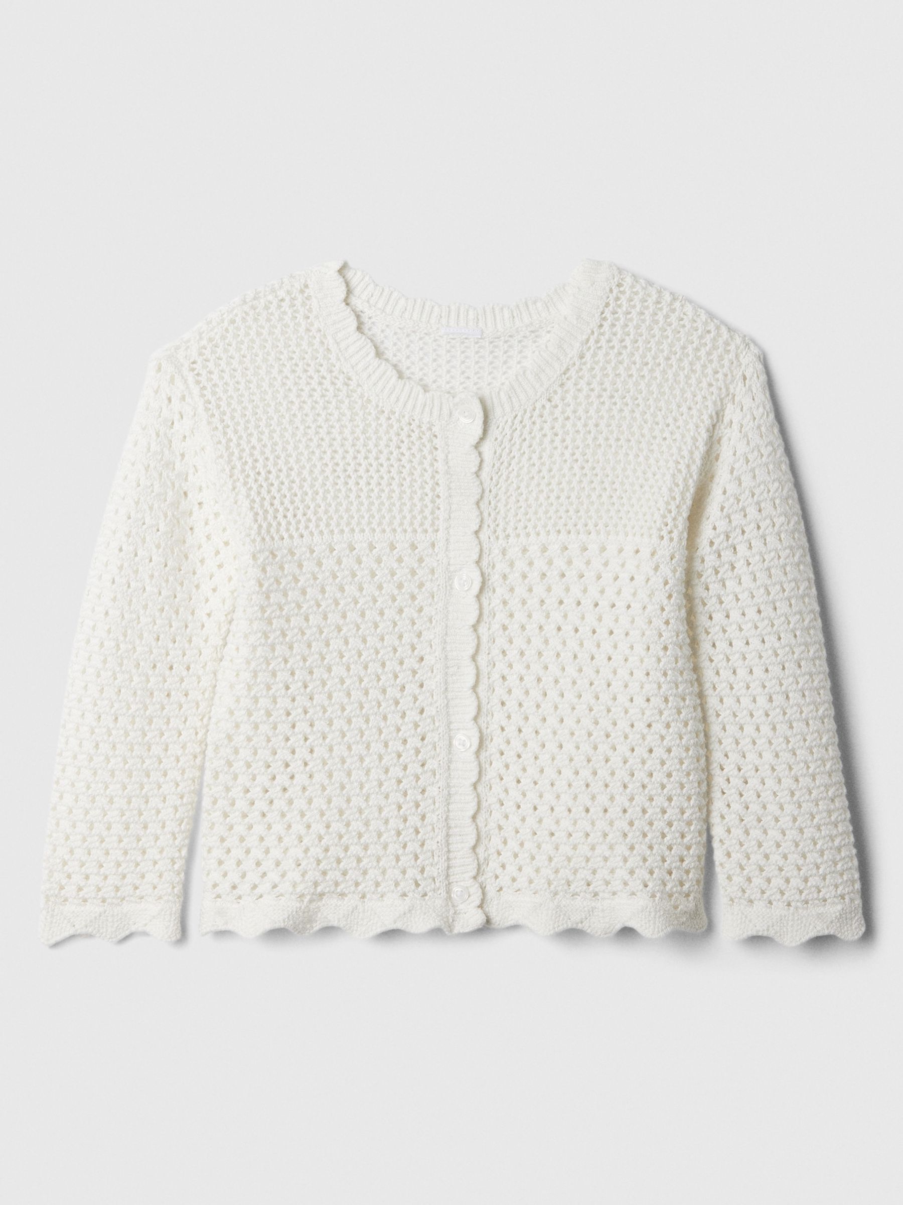 White Crochet Cardigan (6mths-5yrs) - Image 1 of 1