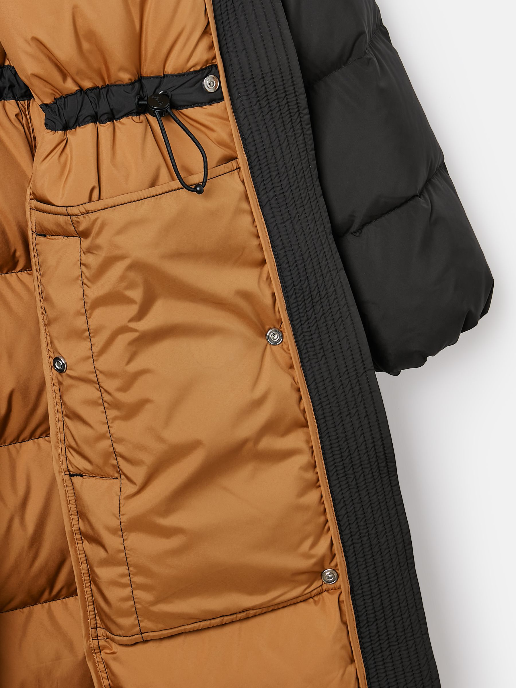 Somerton Black Showerproof Down Feather Long Puffer Coat - Image 2 of 3