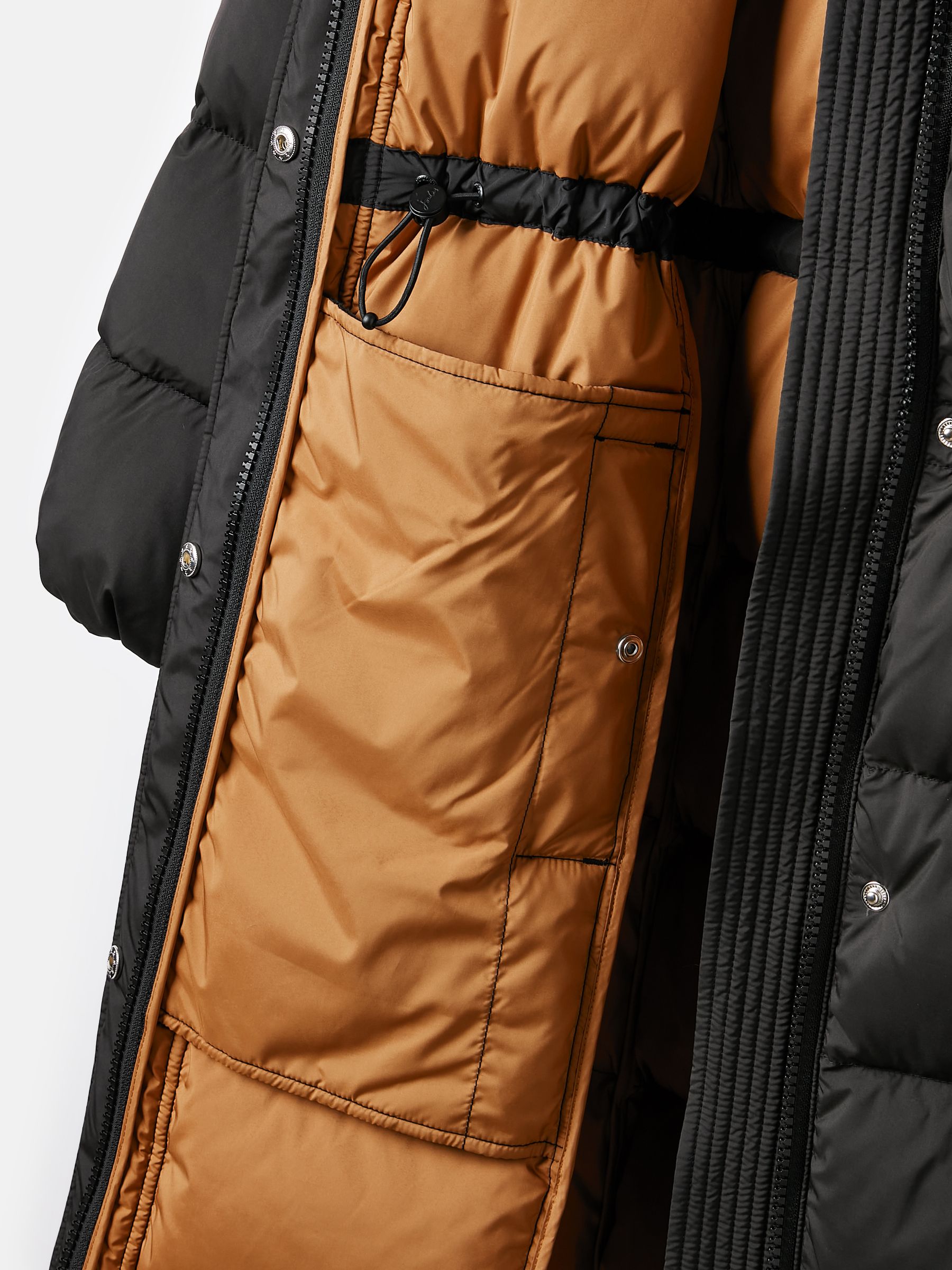 Somerton Black Showerproof Down Feather Long Puffer Coat - Image 3 of 3