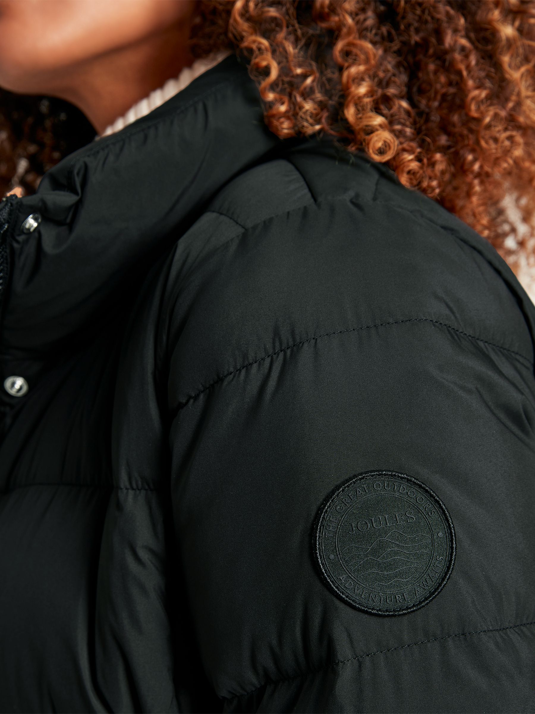 Somerton Black Showerproof Down Feather Long Puffer Coat - Image 5 of 10