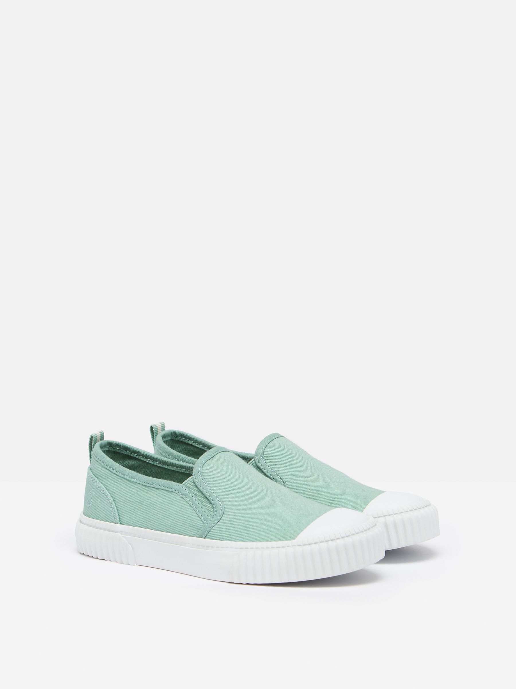 Peasy Green Slip On Plimsolls - Image 3 of 6