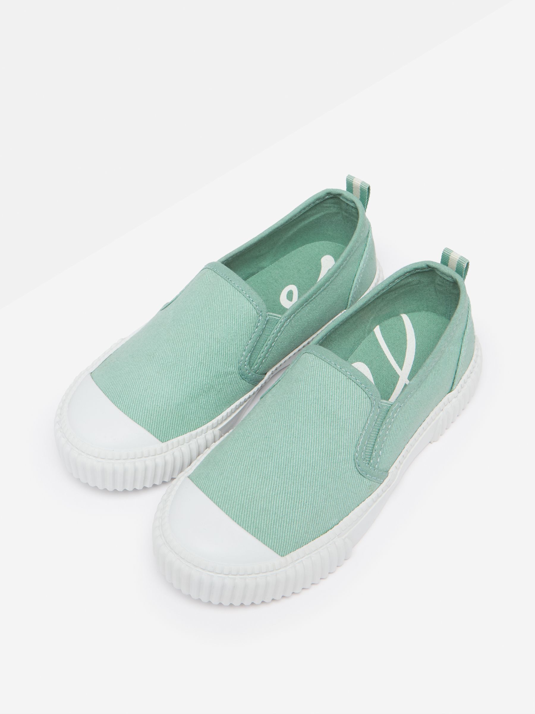 Peasy Green Slip On Plimsolls - Image 4 of 6