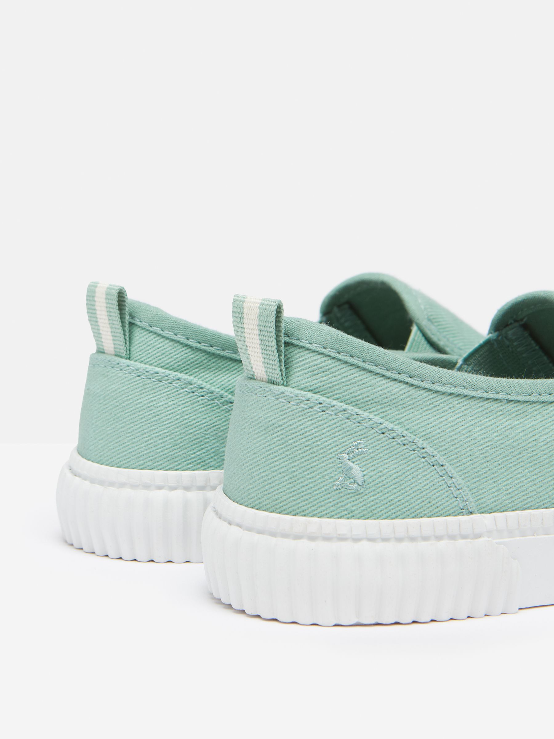 Peasy Green Slip On Plimsolls - Image 5 of 6