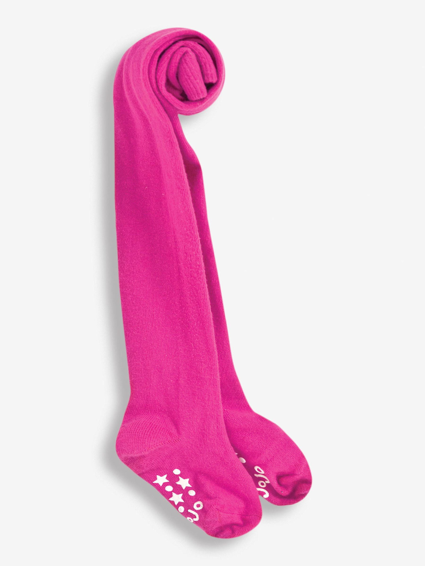 Raspberry Cotton Rich Plain Tights - Image 1 of 1
