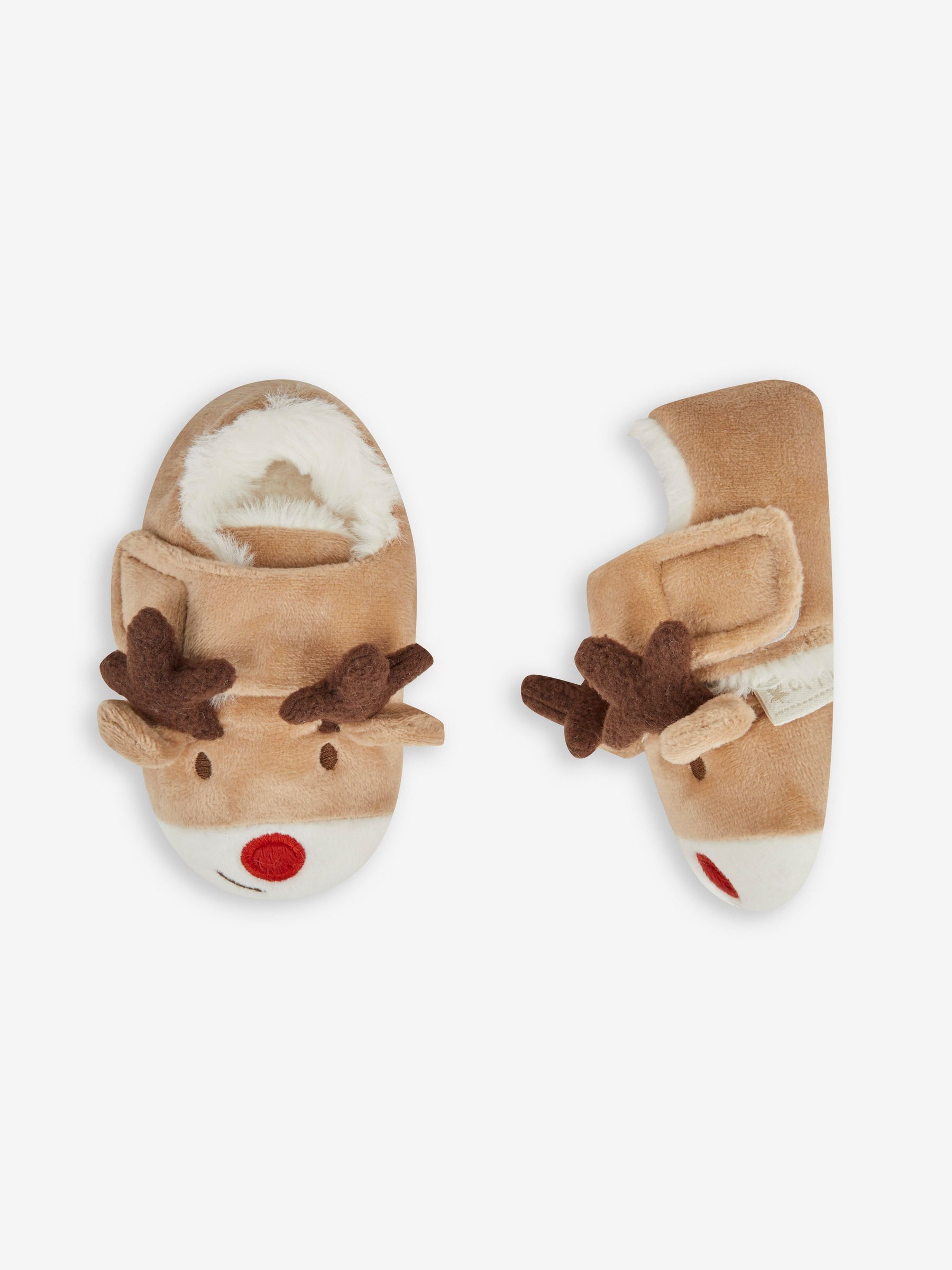 Mocha Girls' Reindeer Easy On Slippers - Image 4 of 4