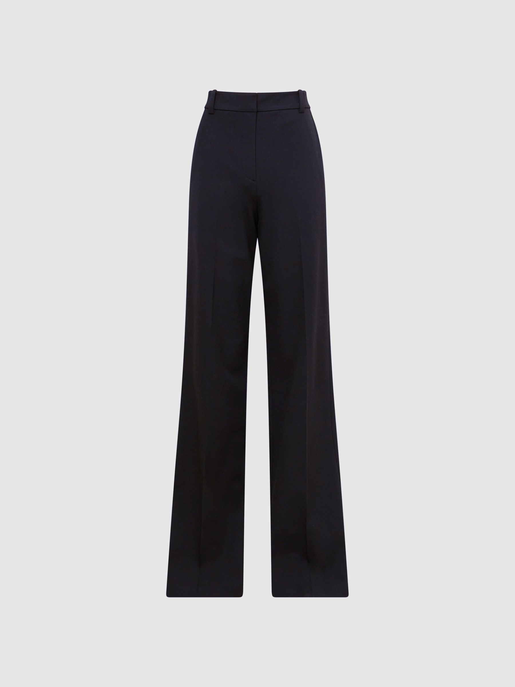 Petite Wide Leg Trousers in Navy - Image 2 of 6