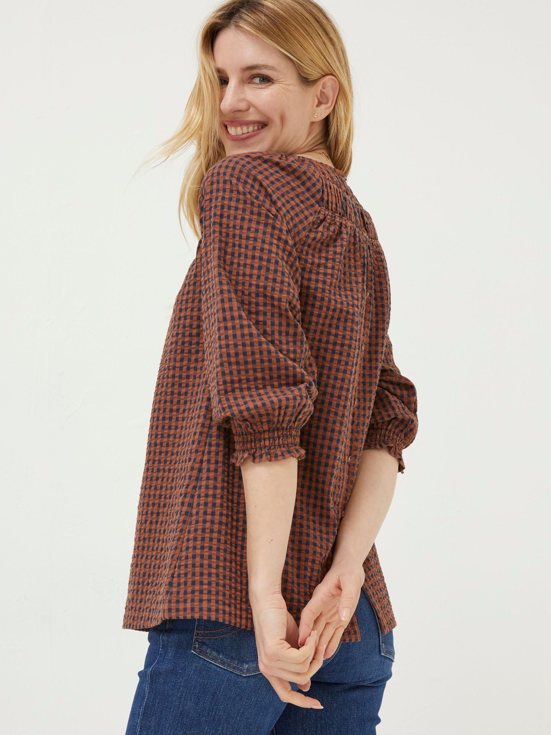 Brown Tamer Gingham Blouse - Image 2 of 4