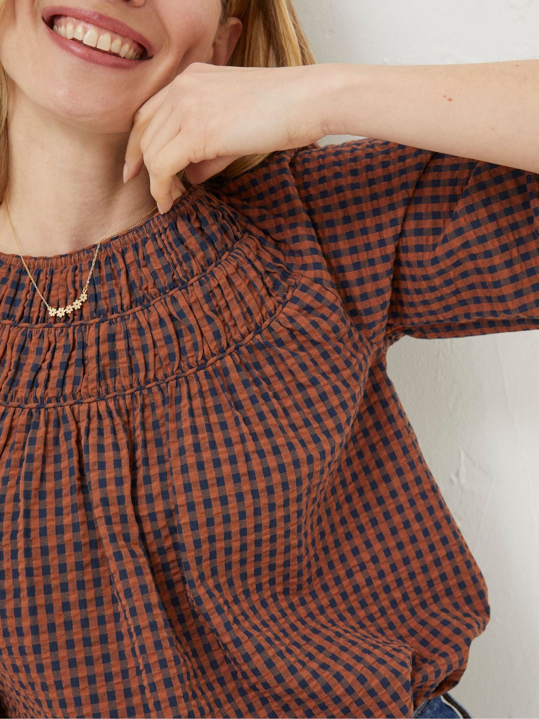Brown Tamer Gingham Blouse - Image 4 of 4
