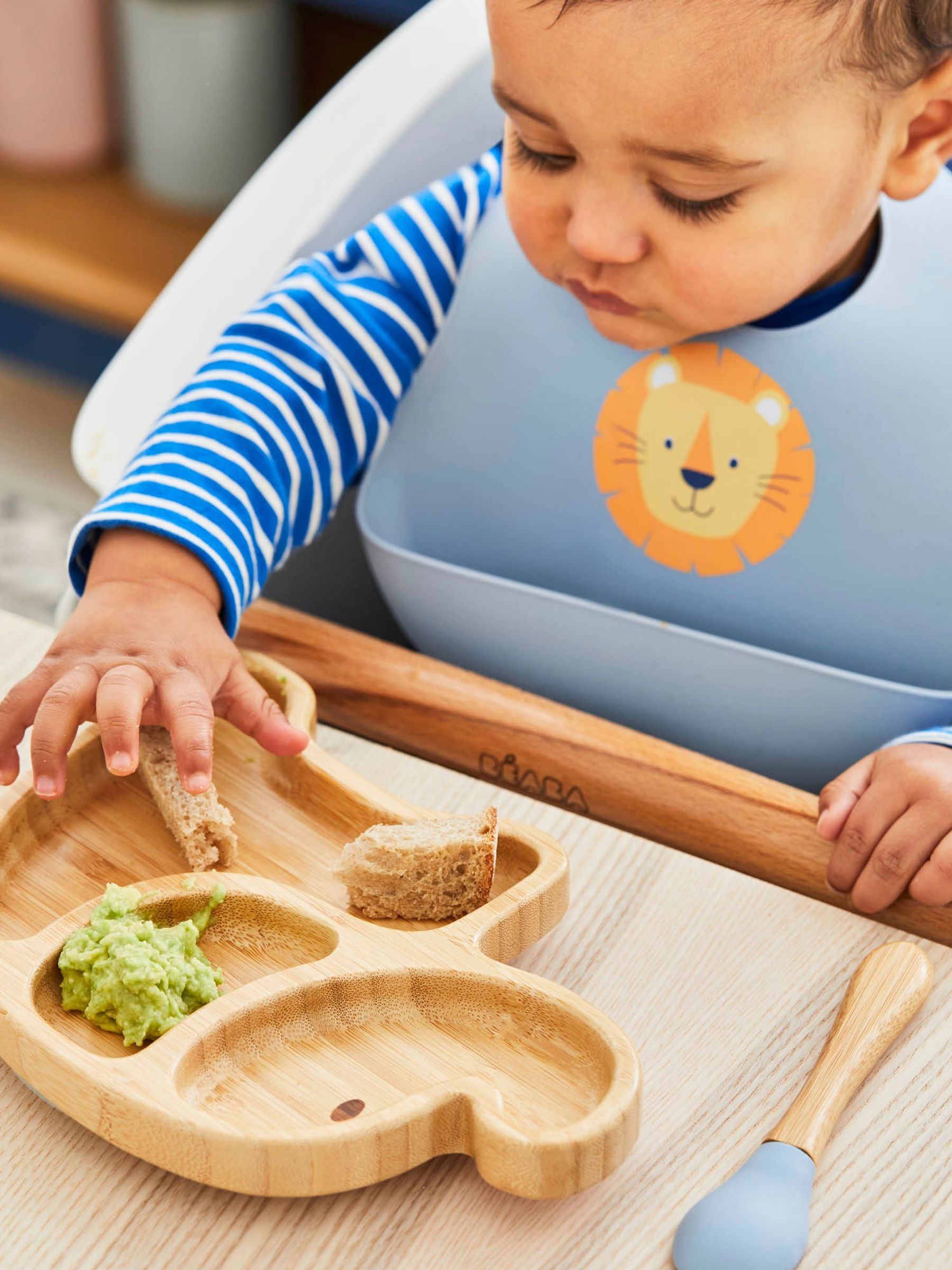 Yellow Safari 2-Pack Silicone Bib Set - Image 6 of 7