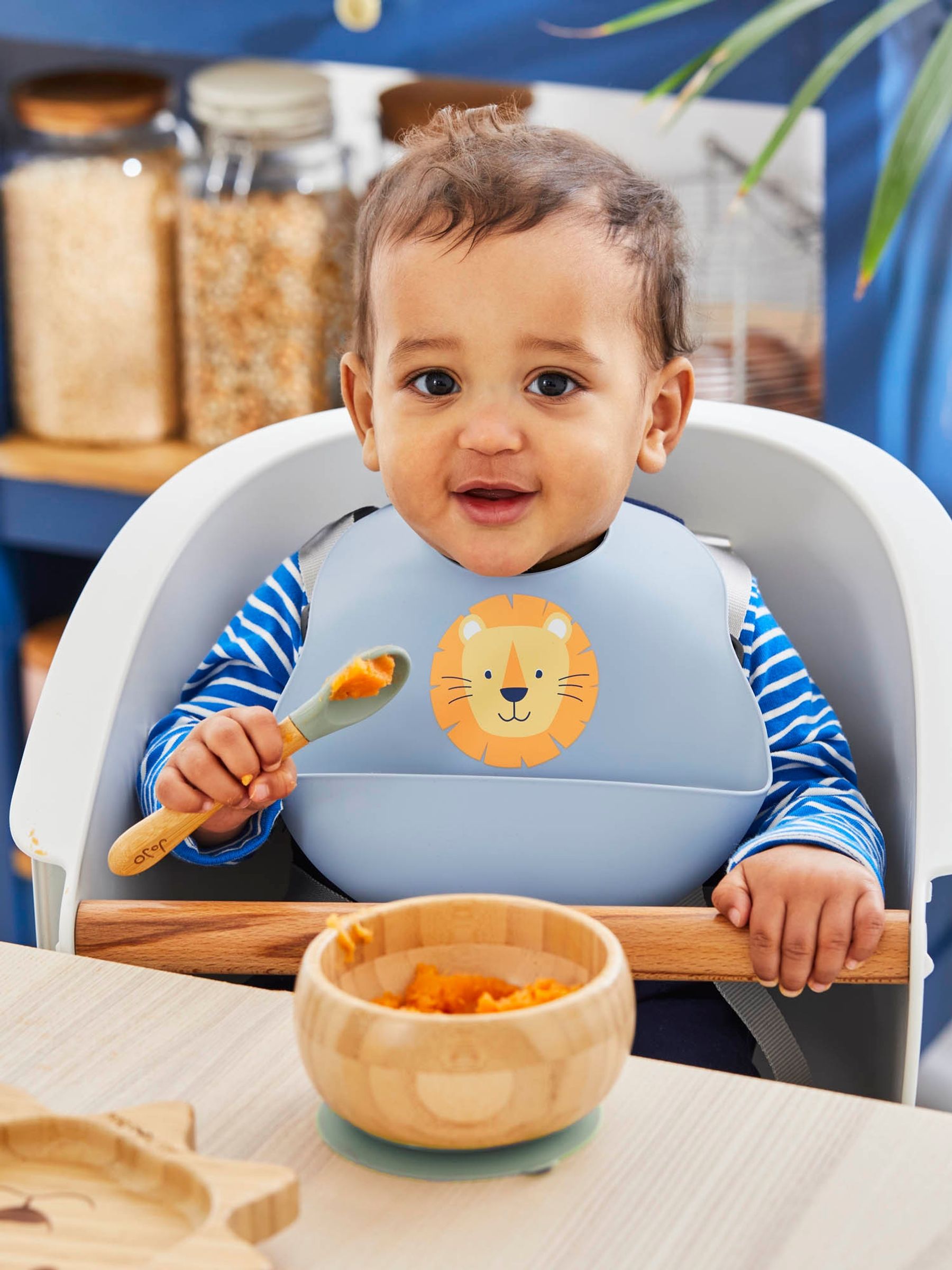 Yellow Safari 2-Pack Silicone Bib Set - Image 7 of 7