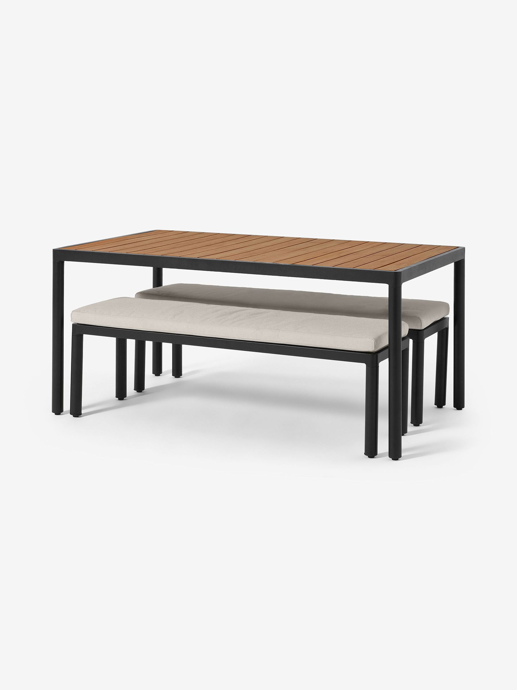 Sassari Garden Dining Bench Set in Grey - Image 2 of 9
