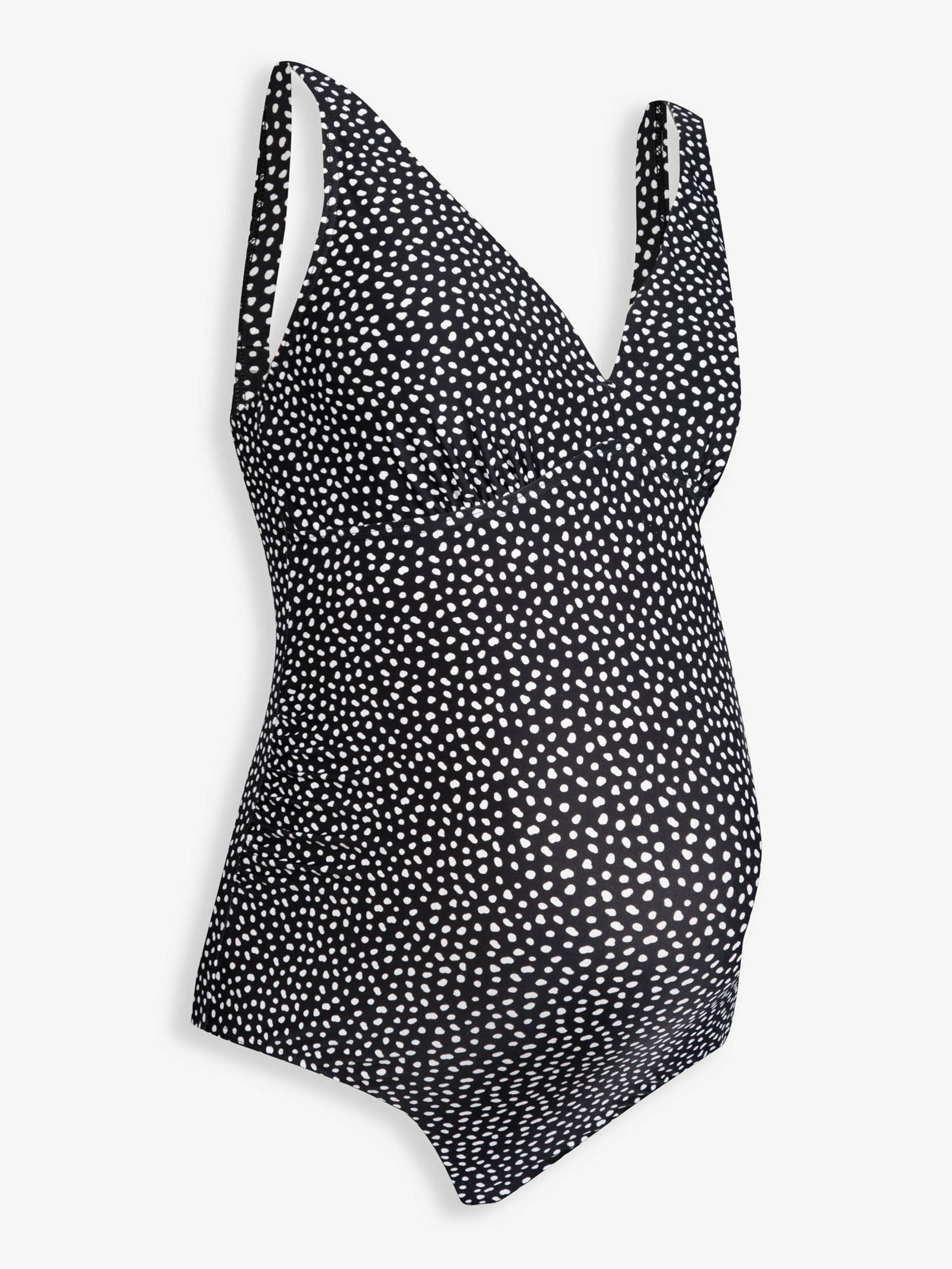 Black & White Spot V-Neck Maternity Swimsuit - Image 6 of 6