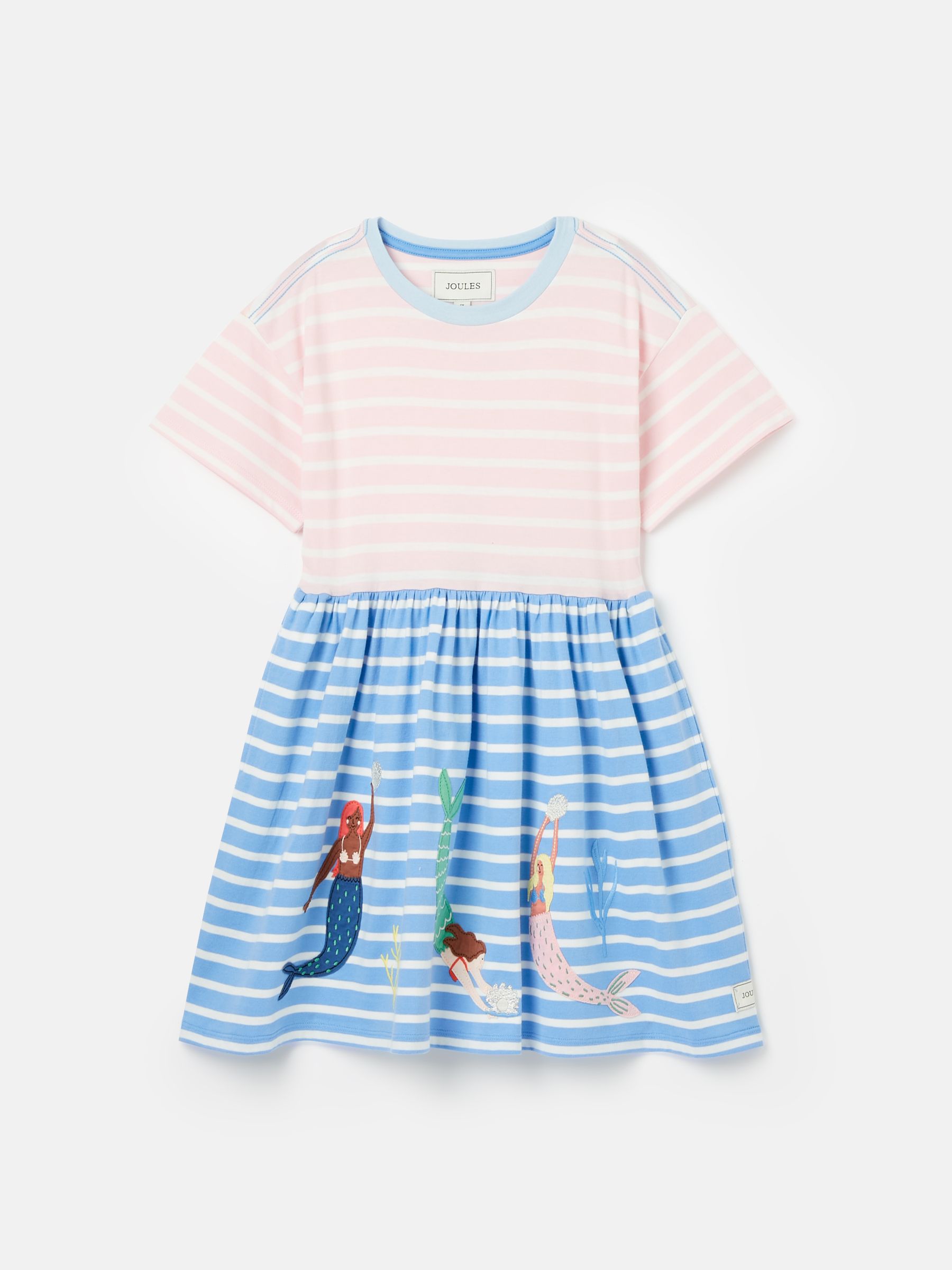 Skye Pink & Blue Jersey T-Shirt Dress - Image 1 of 7