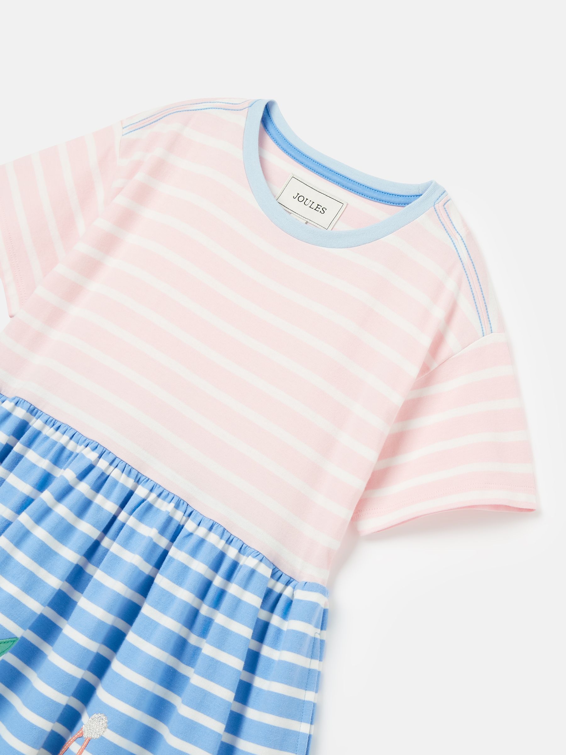Skye Pink & Blue Jersey T-Shirt Dress - Image 3 of 7