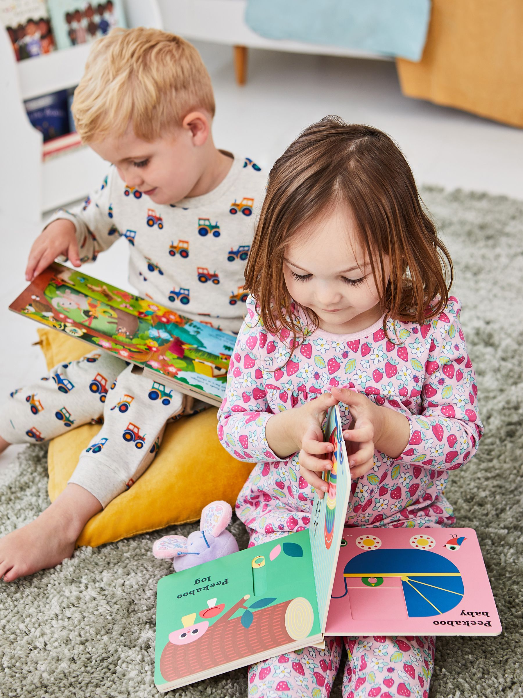 Pink Girls' 2-Pack Strawberry Jersey Pyjamas - Image 11 of 12