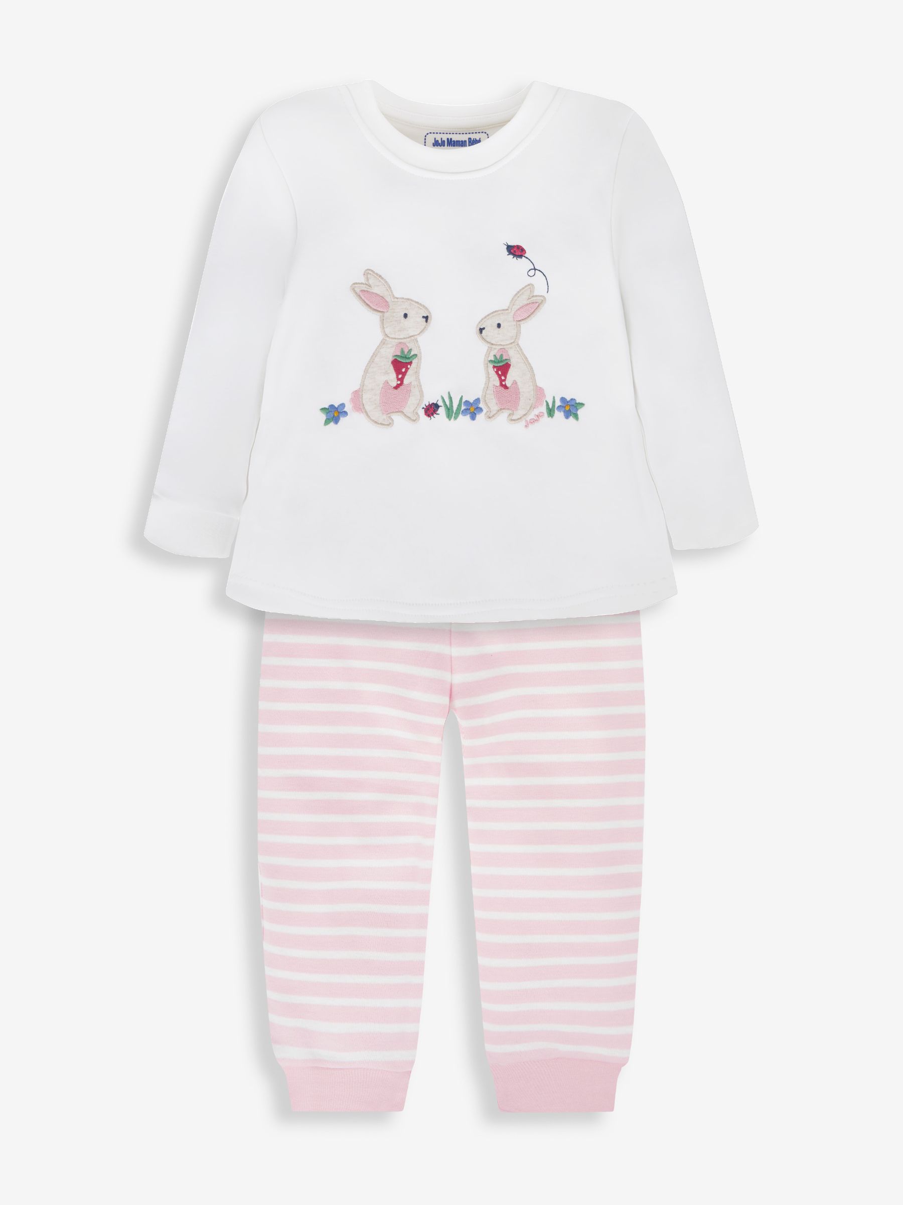 Pink Girls' 2-Pack Strawberry Jersey Pyjamas - Image 3 of 12