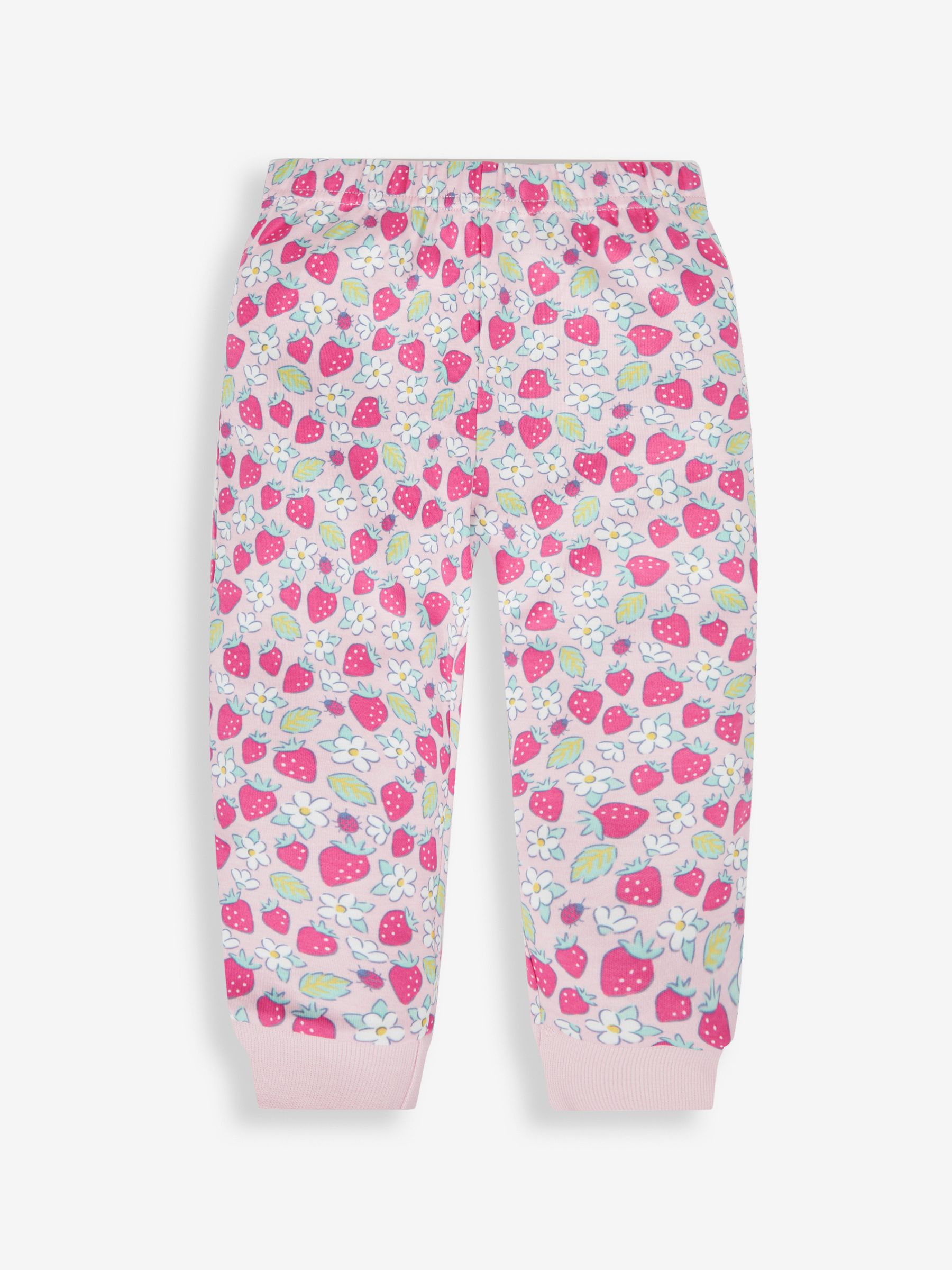 Pink Girls' 2-Pack Strawberry Jersey Pyjamas - Image 5 of 12