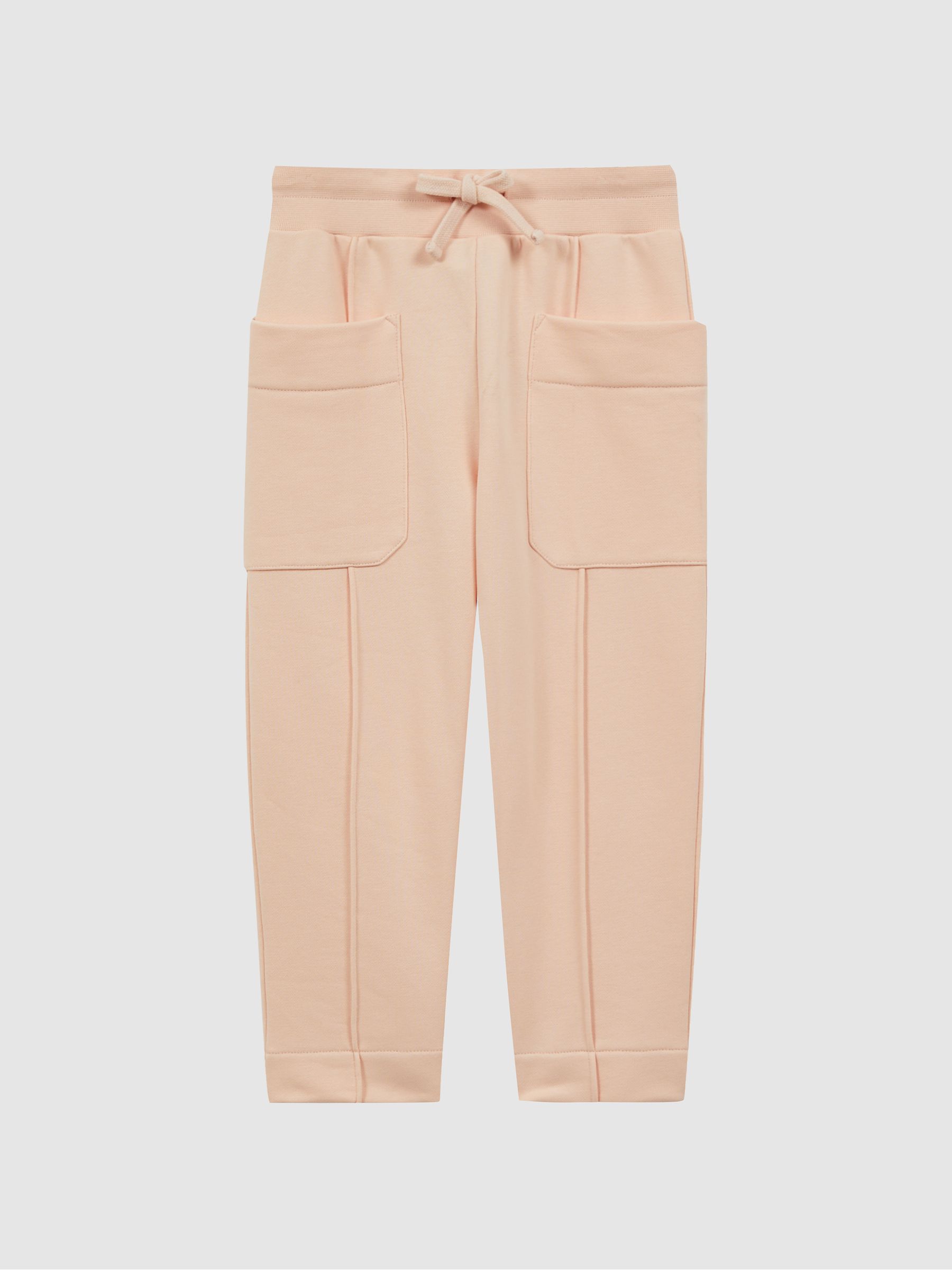 9-14 yrs Drawstring Front Seam Joggers in Pink - Image 2 of 6
