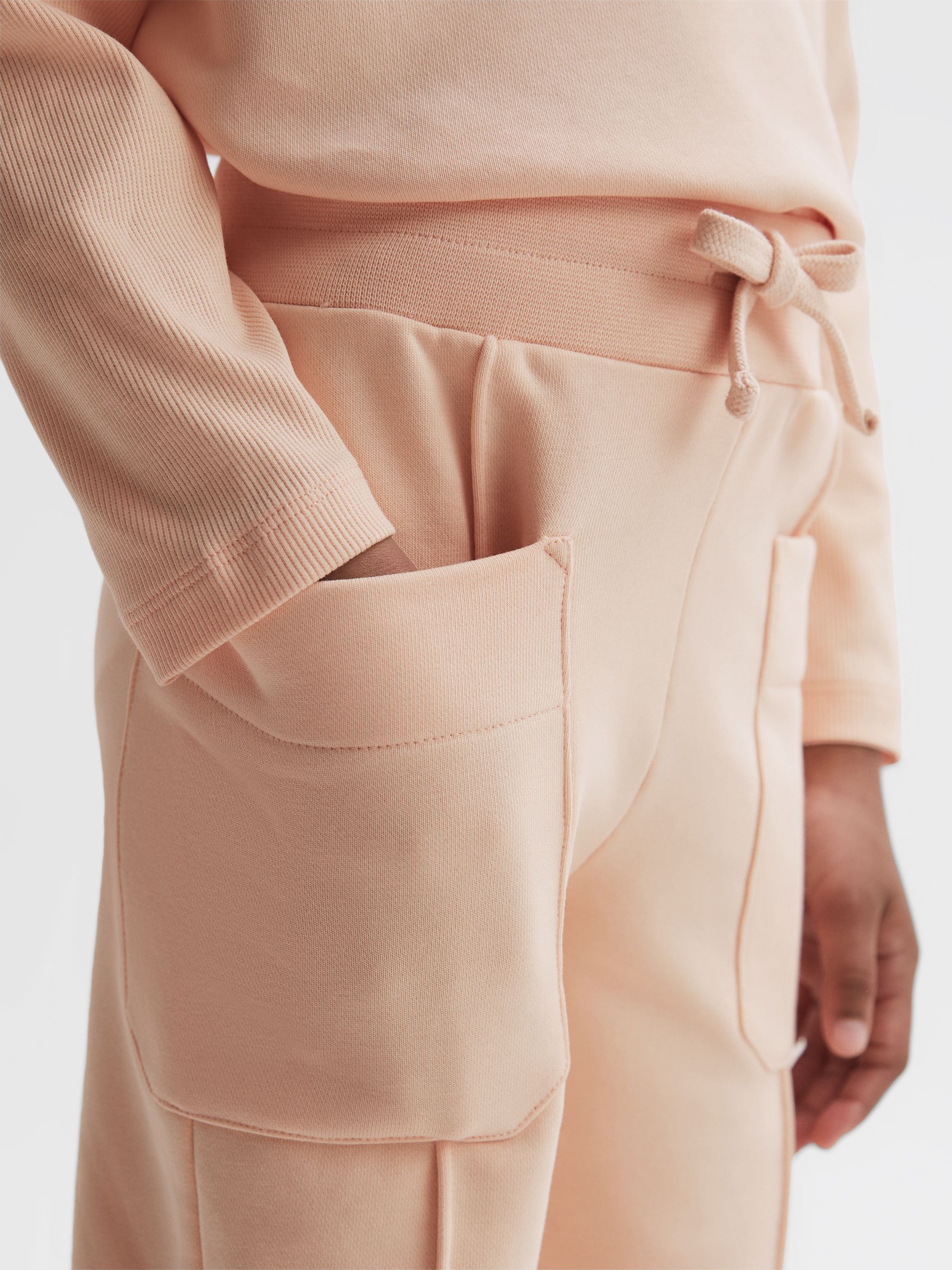9-14 yrs Drawstring Front Seam Joggers in Pink - Image 4 of 6