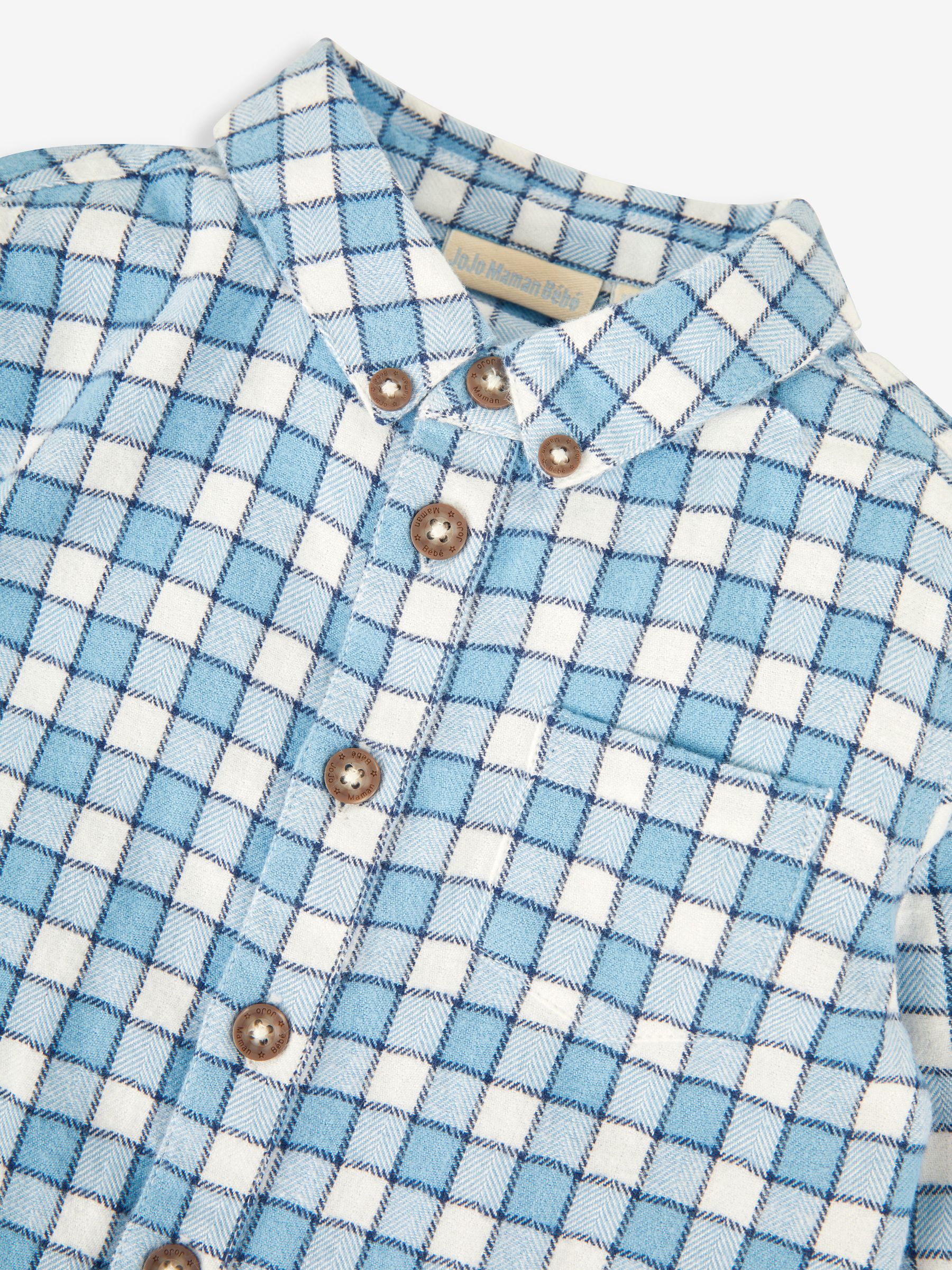 Blue Boys' Gingham Shirt - Image 2 of 2