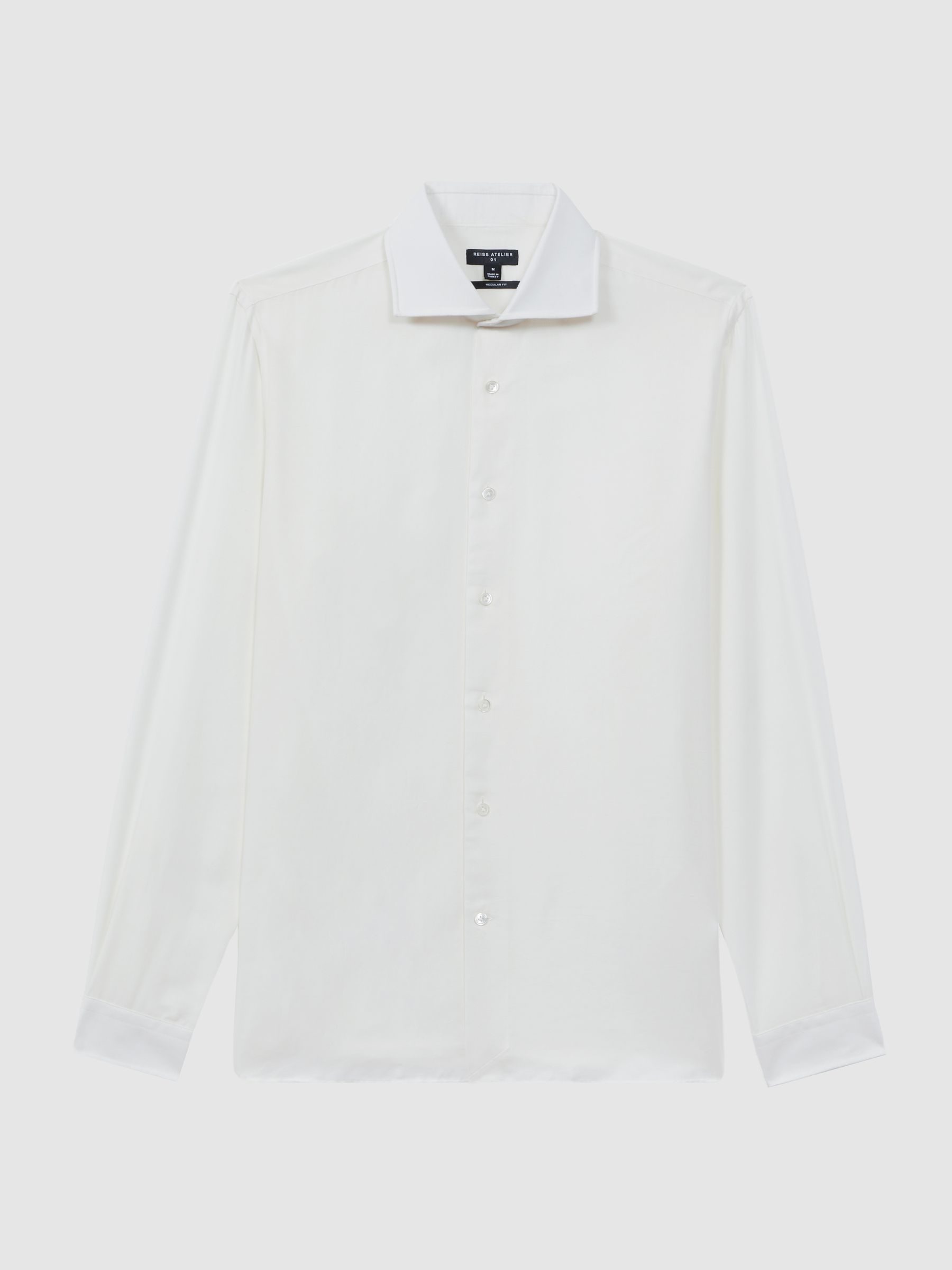 Atelier Italian Cotton Cashmere Shirt in White - Image 2 of 6