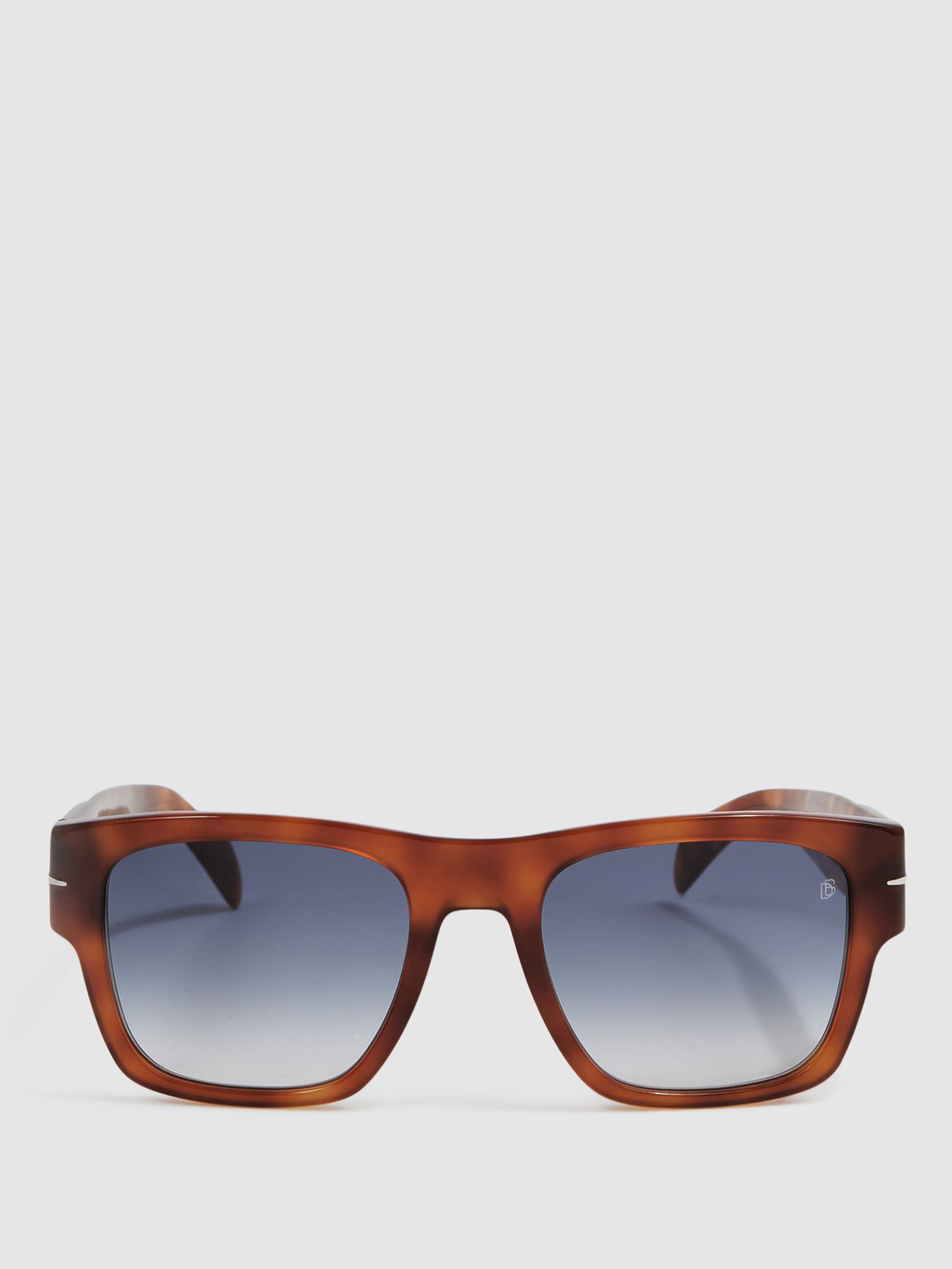 Eyewear by David Beckham Square Tortoiseshell Sunglasses in Tortoise - Image 1 of 5
