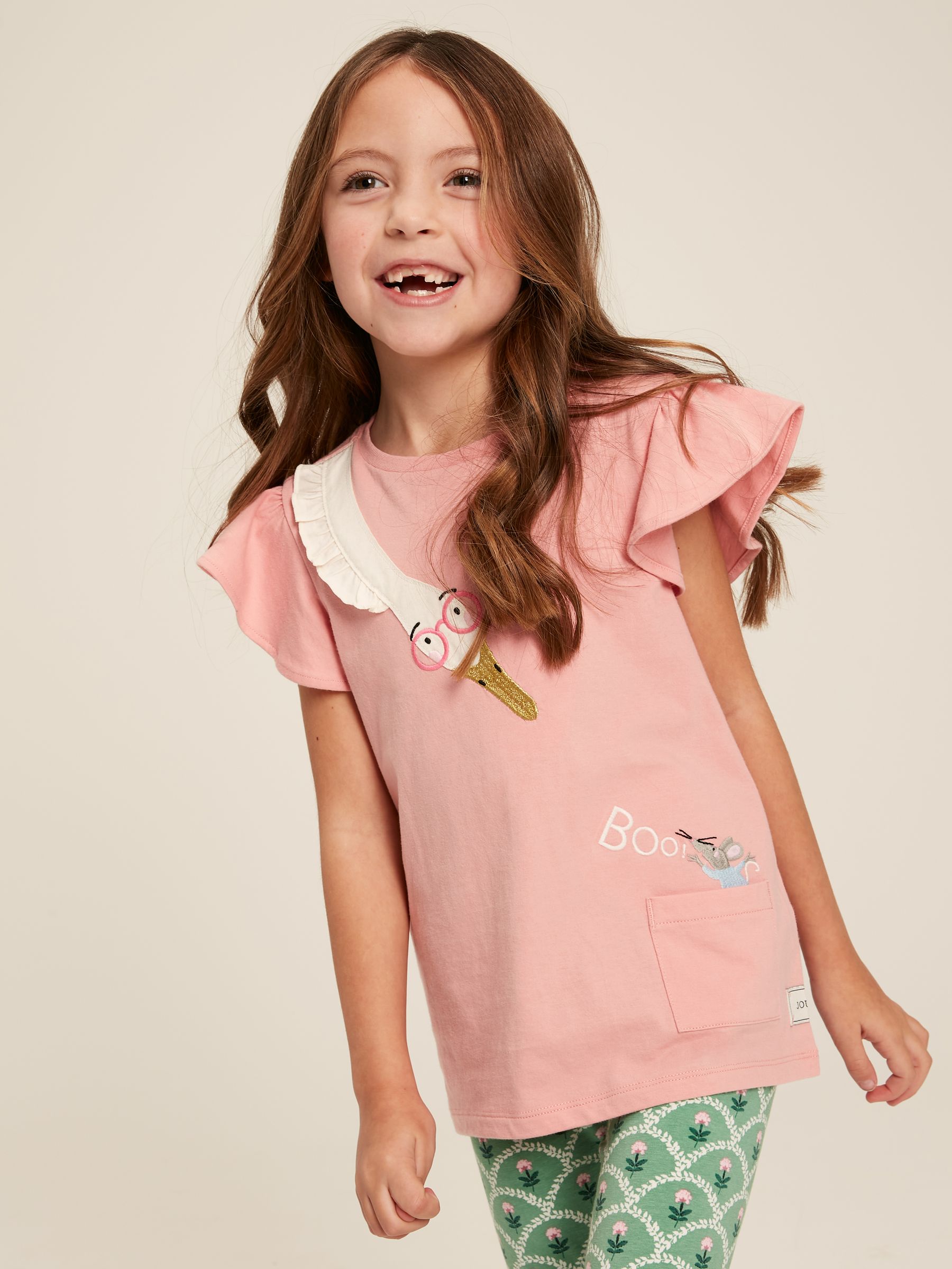 Girls' Flutter Astra Pink Short Sleeve Artwork T-Shirt - Image 1 of 13