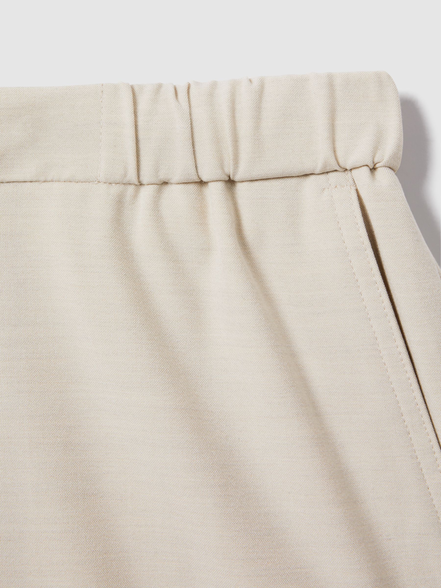 Slim Fit Drawstring Chino Shorts in Stone - Image 6 of 6