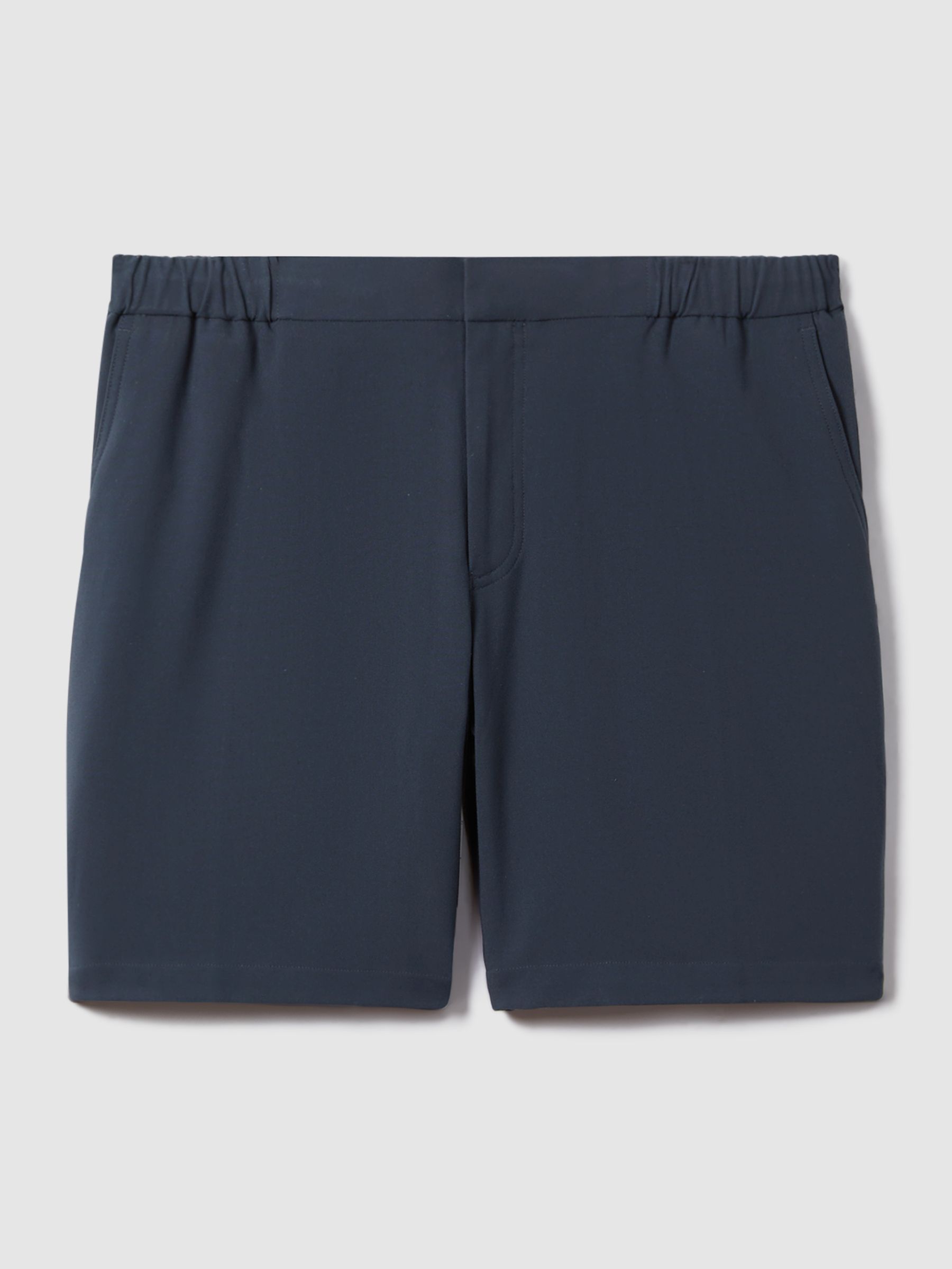 Slim Fit Drawstring Chino Shorts in Airforce Blue - Image 2 of 6