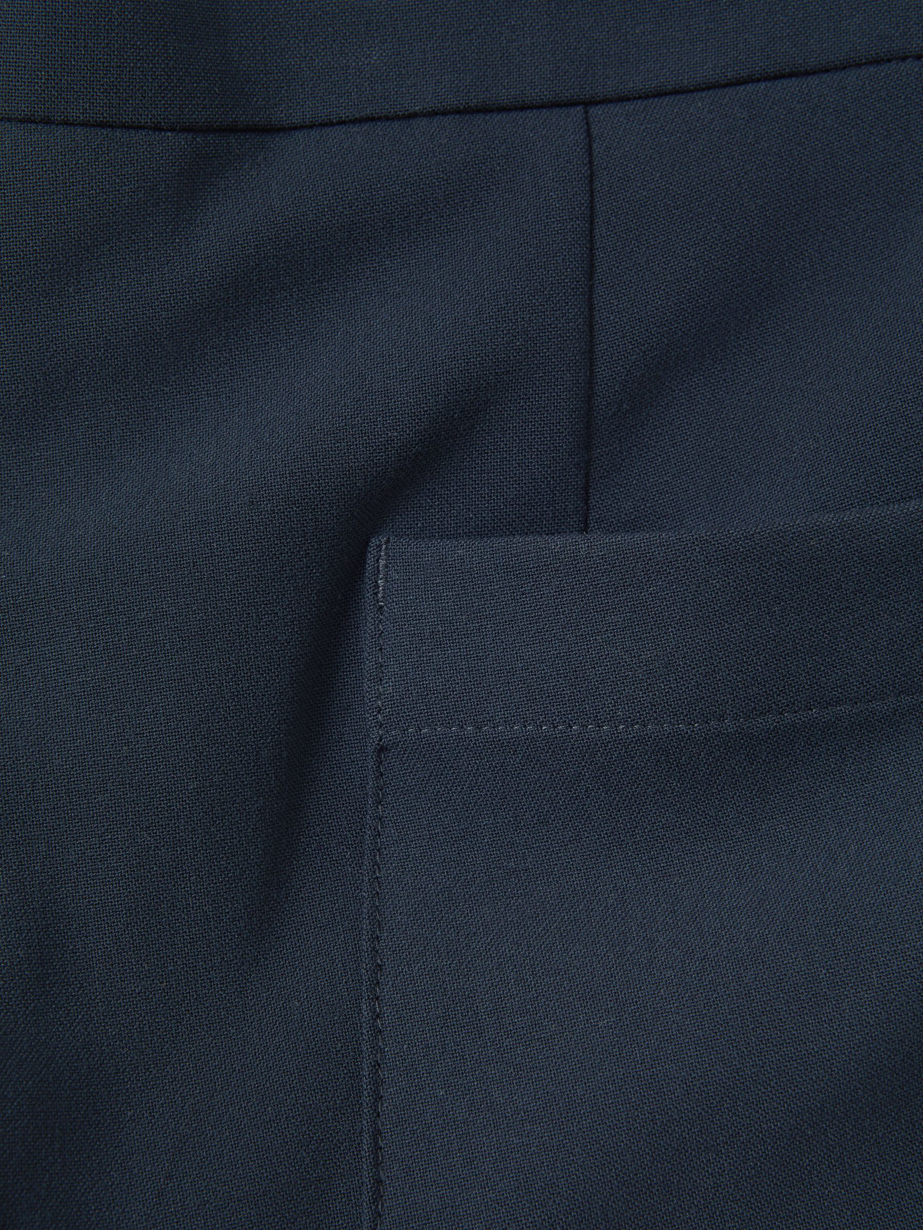 Slim Fit Drawstring Chino Shorts in Airforce Blue - Image 6 of 6