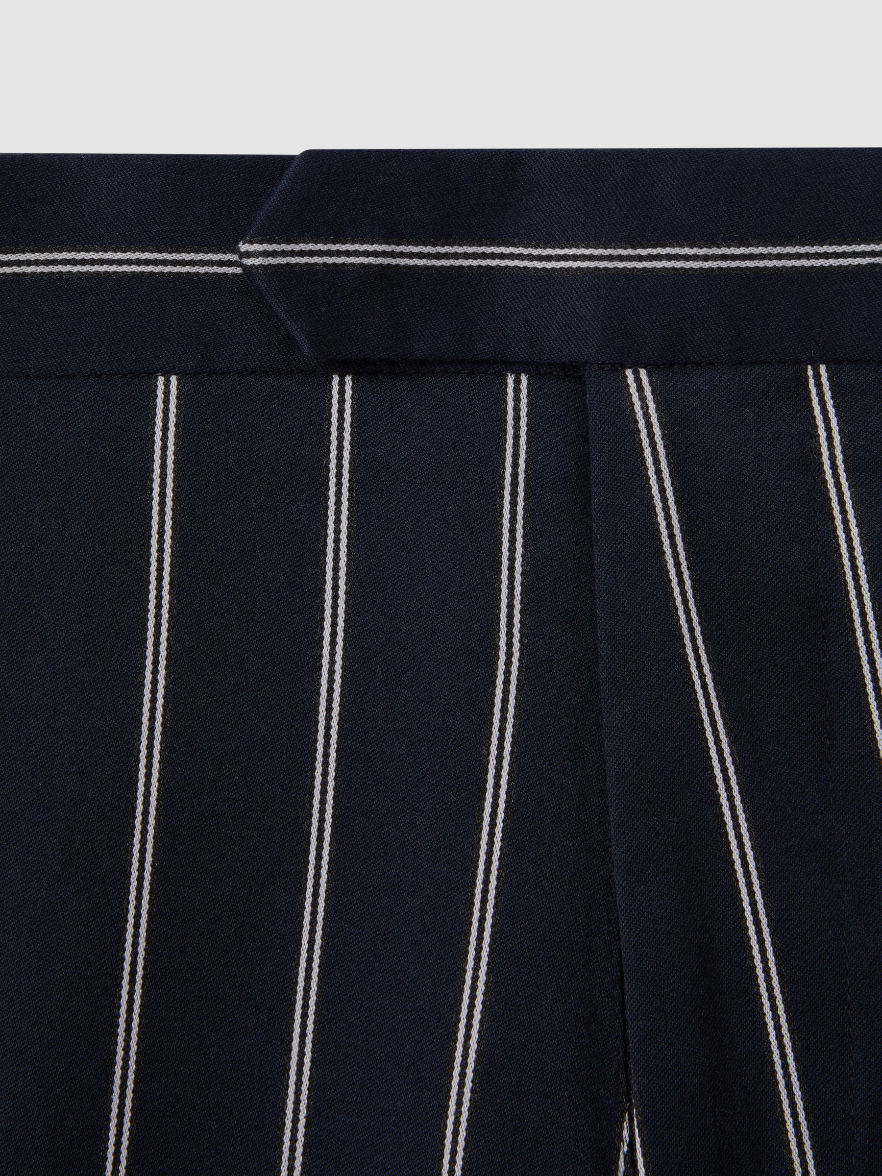 Striped Side Adjuster Shorts in Navy/White - Image 6 of 6