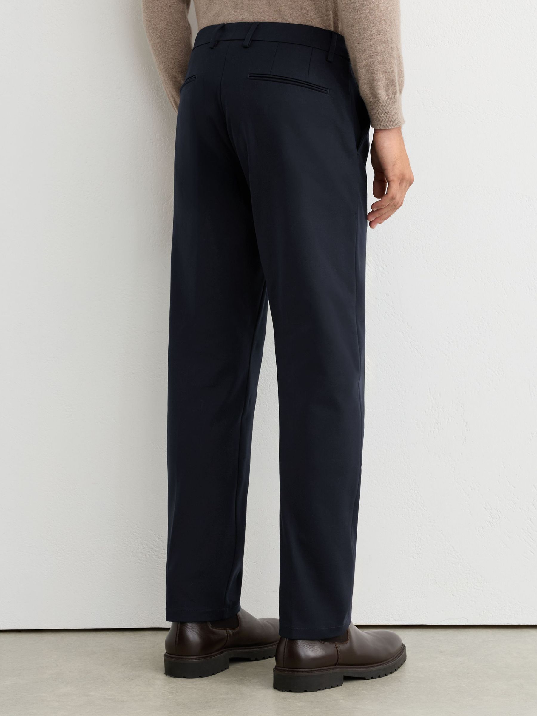 Cotton-Stretch Slim-Fit Chinos in Navy - Image 5 of 6