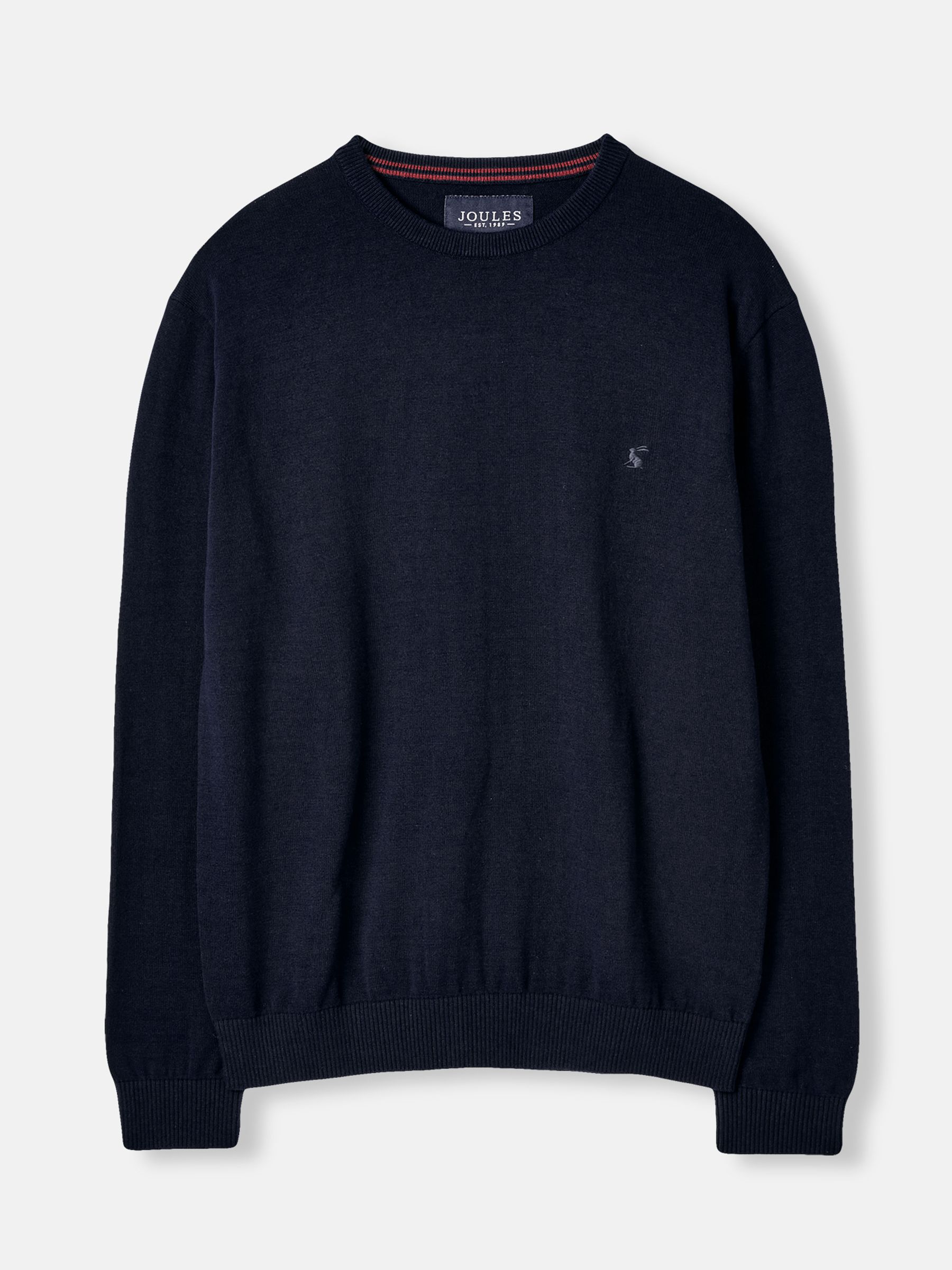 Jarvis Navy Blue Cotton Crew Neck Jumper - Image 6 of 6