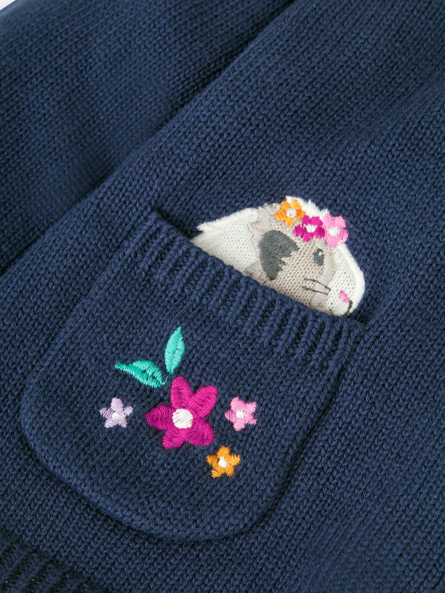 Navy Blue Pet In Pocket Cardigan - Image 3 of 4