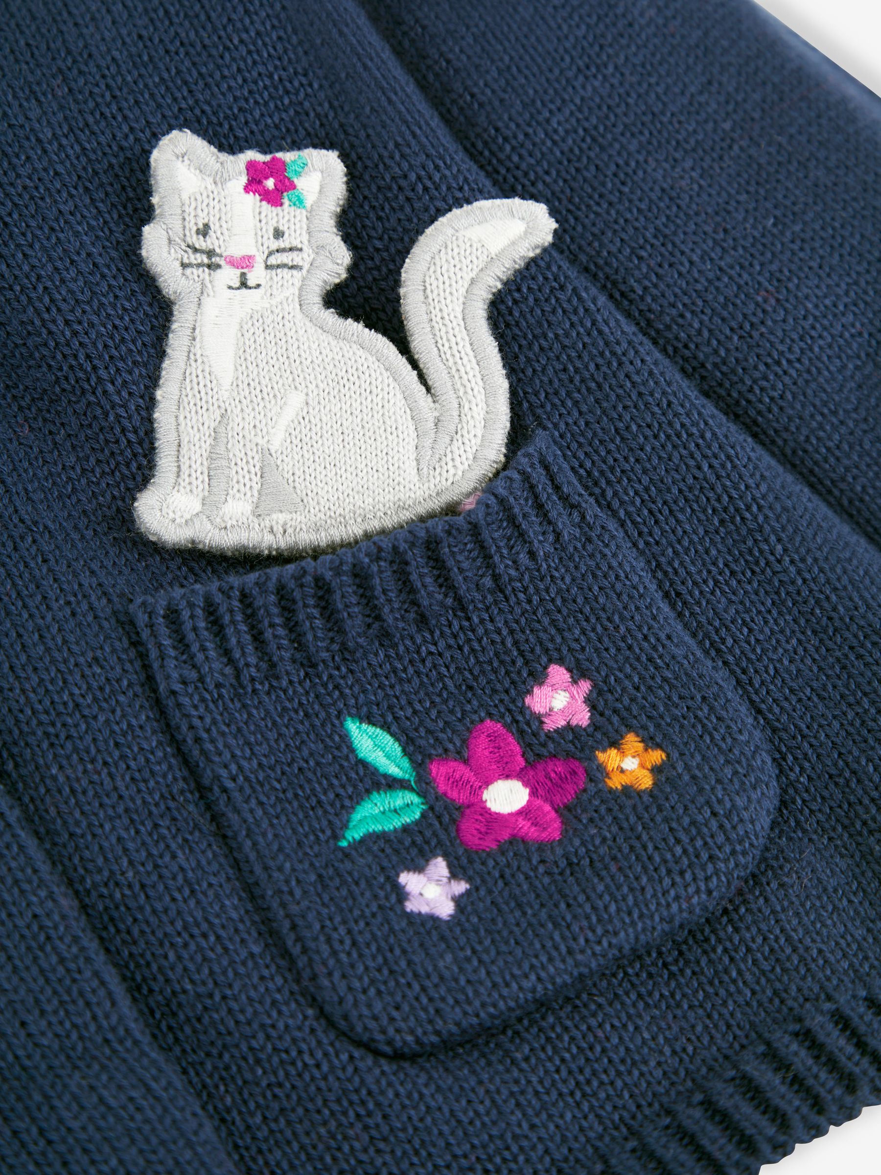 Navy Blue Pet In Pocket Cardigan - Image 4 of 4