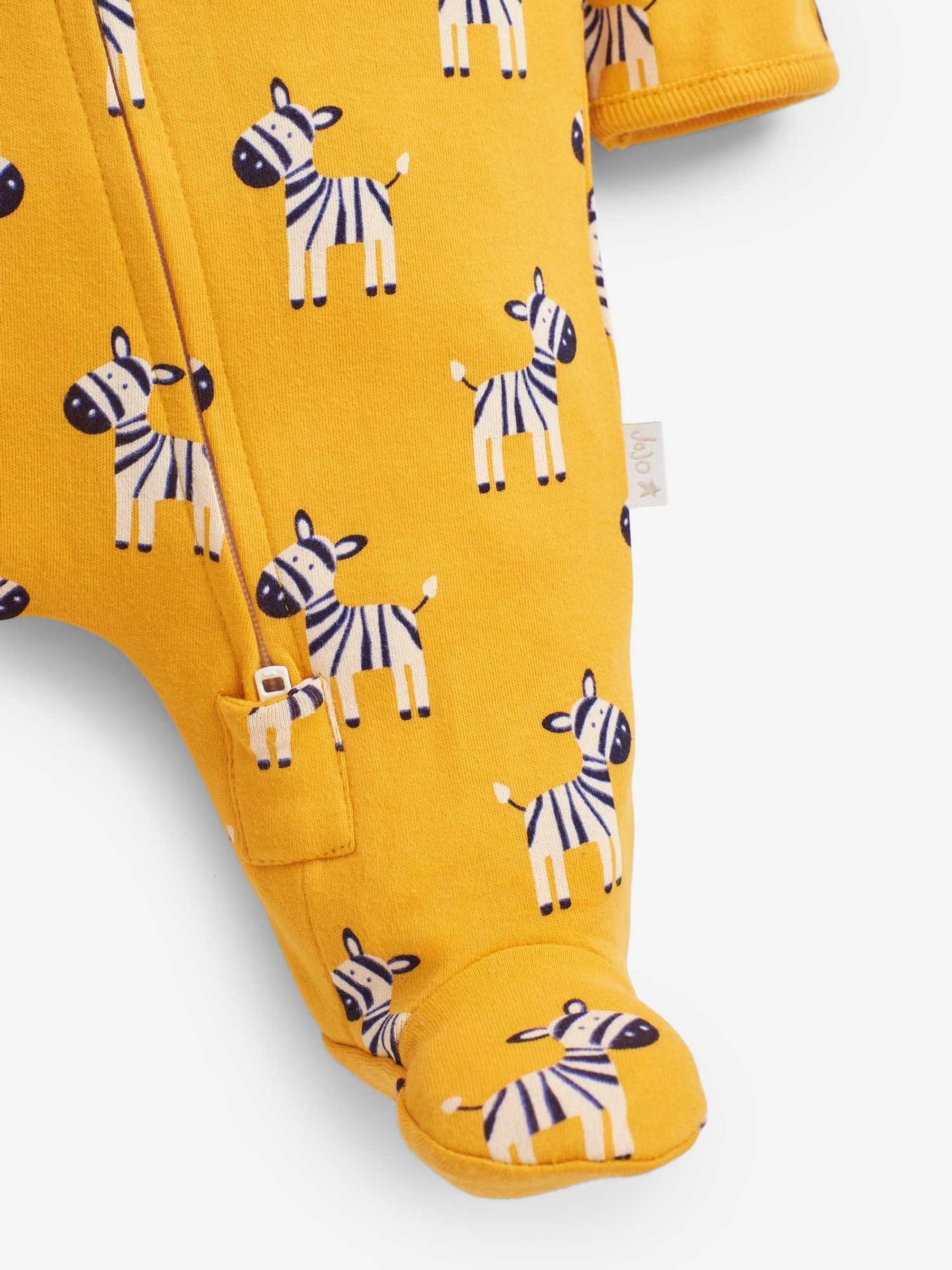 Mustard 2-Pack Safari Sleepsuits - Image 4 of 7