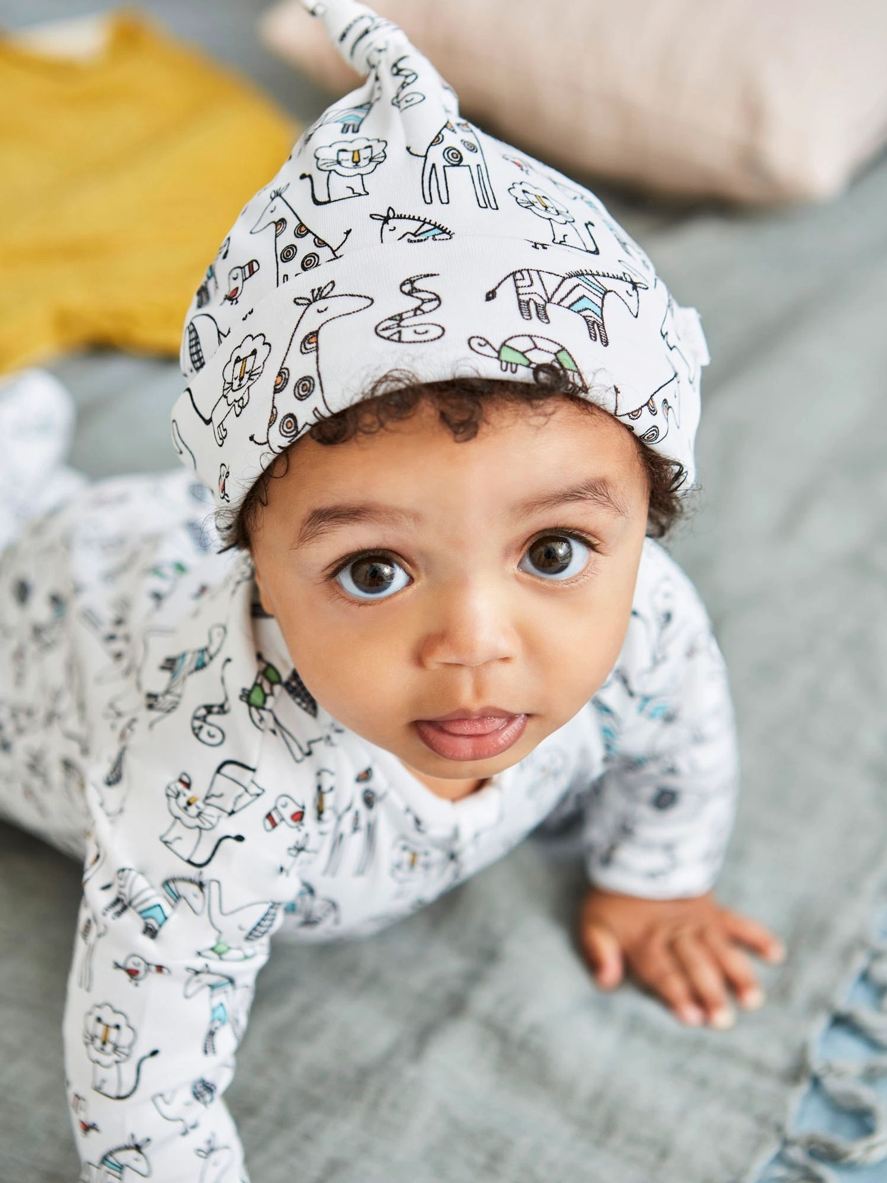 Mustard 2-Pack Safari Sleepsuits - Image 7 of 7
