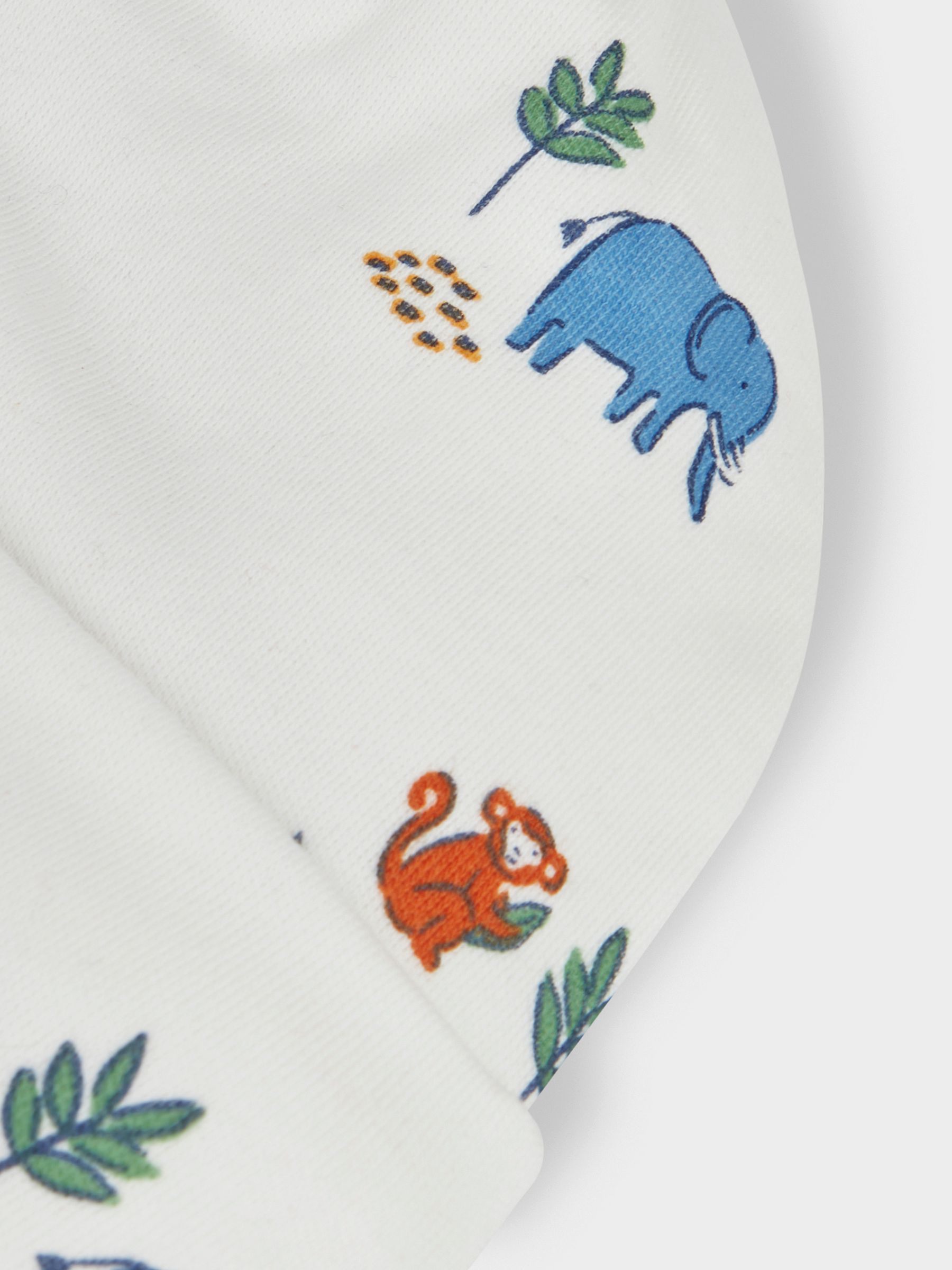 Cream Animal Print Cotton Baby Hat - Image 3 of 3