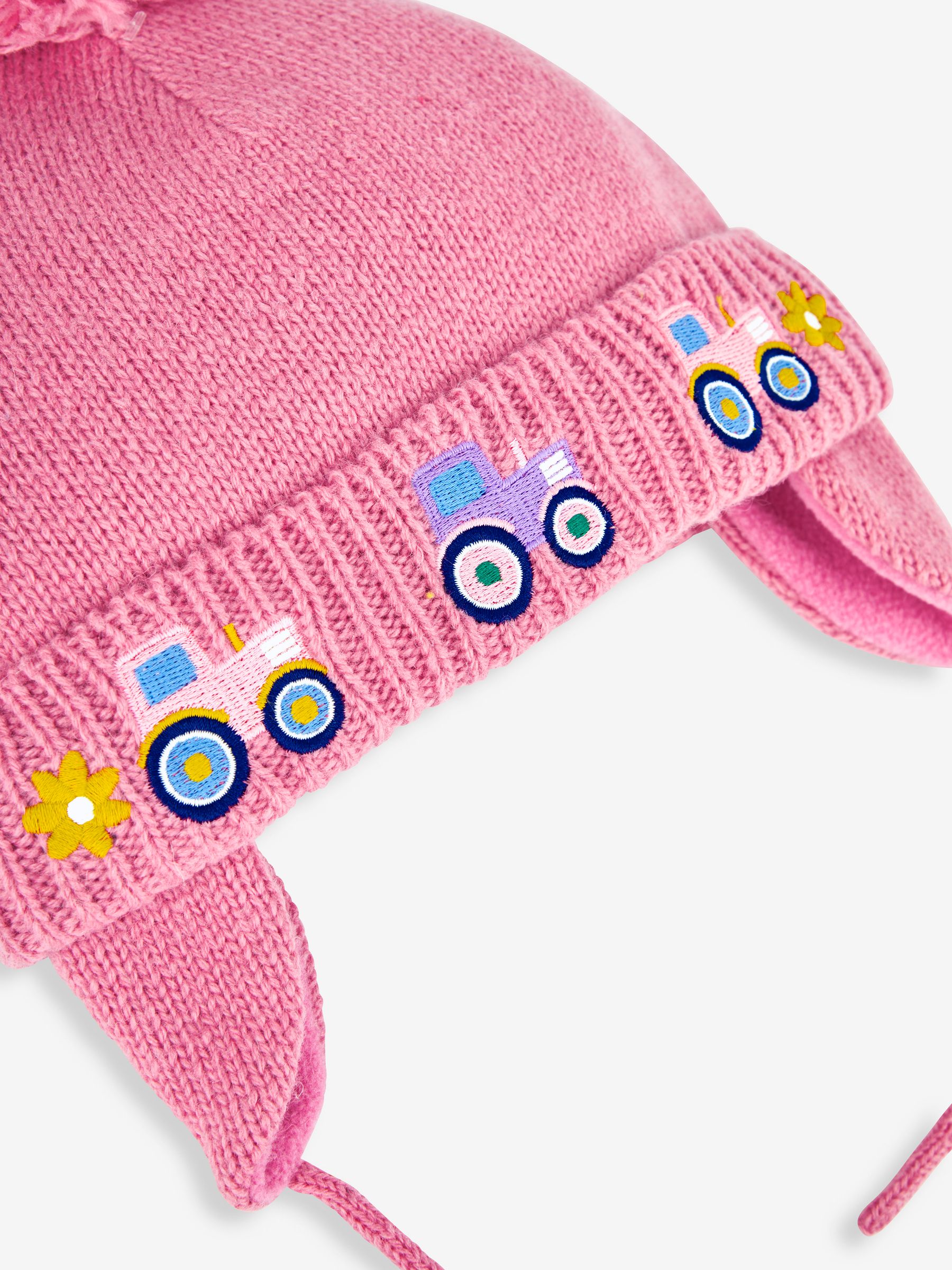 Tractor Embroidered Hat in Pink - Image 2 of 2