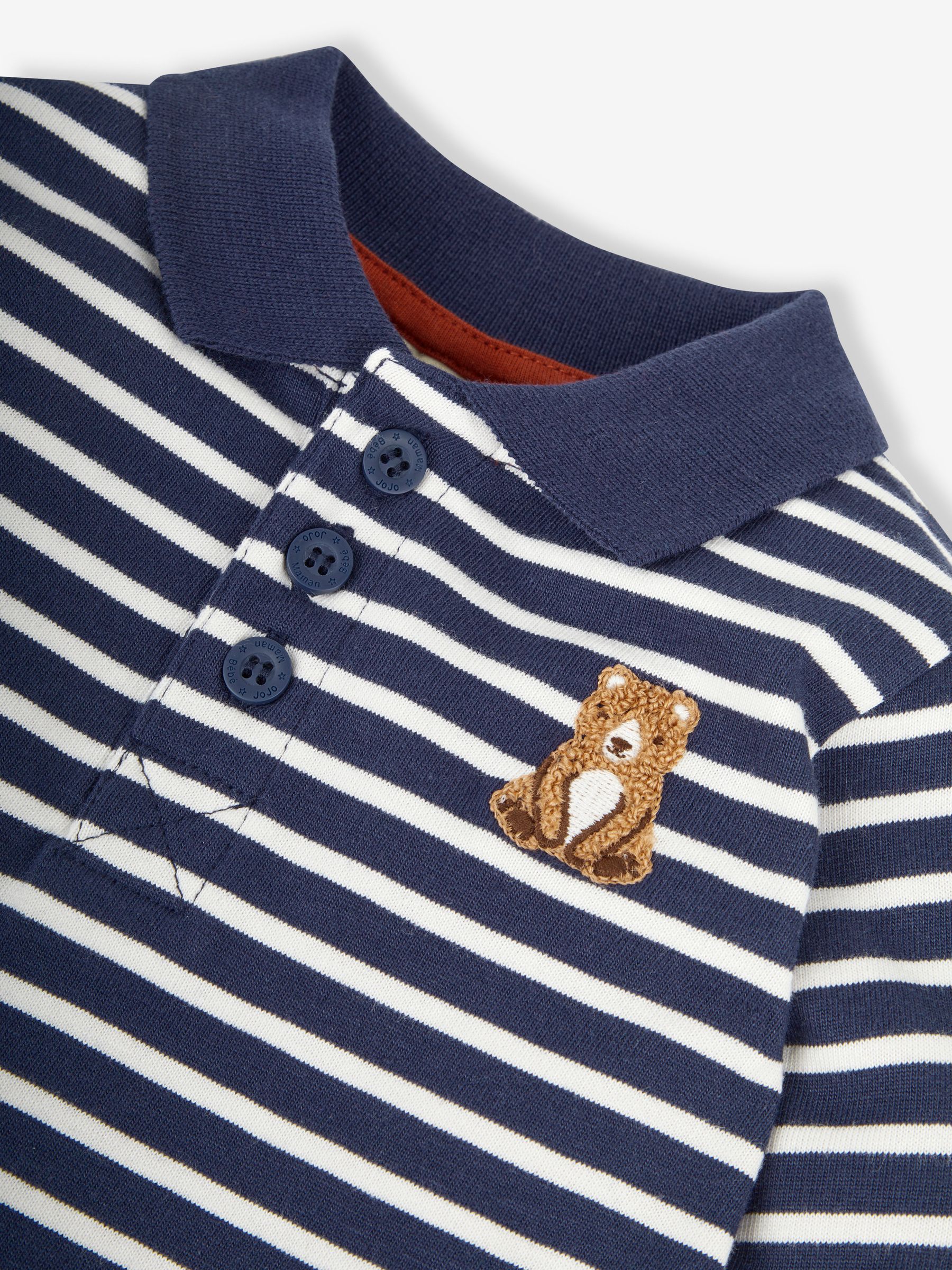 Navy Embroidered Polo Shirt & Appliqué Trousers - Image 4 of 5