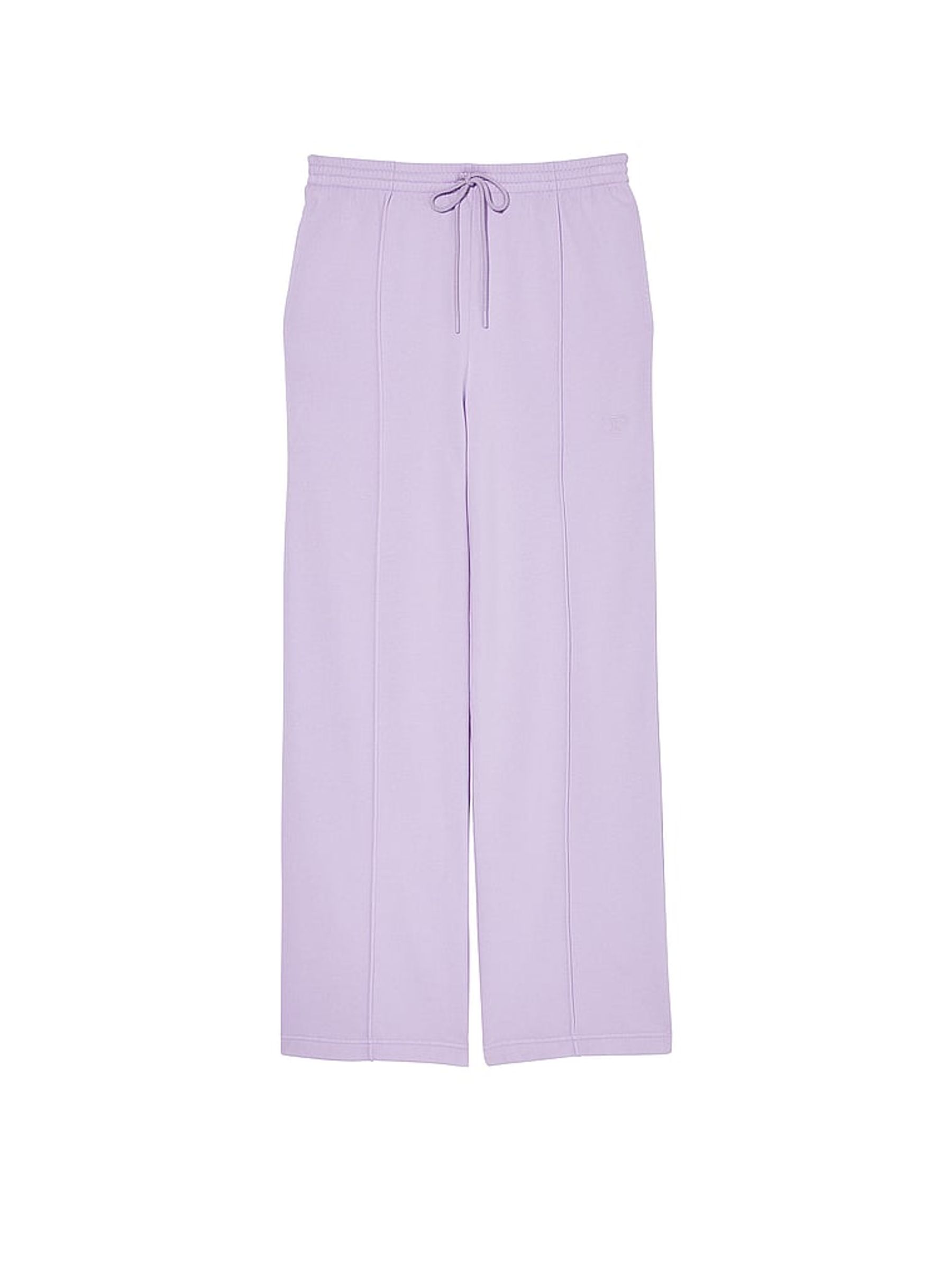 Pastel Lilac Purple Wide Leg Fleece Jogger - Image 4 of 4