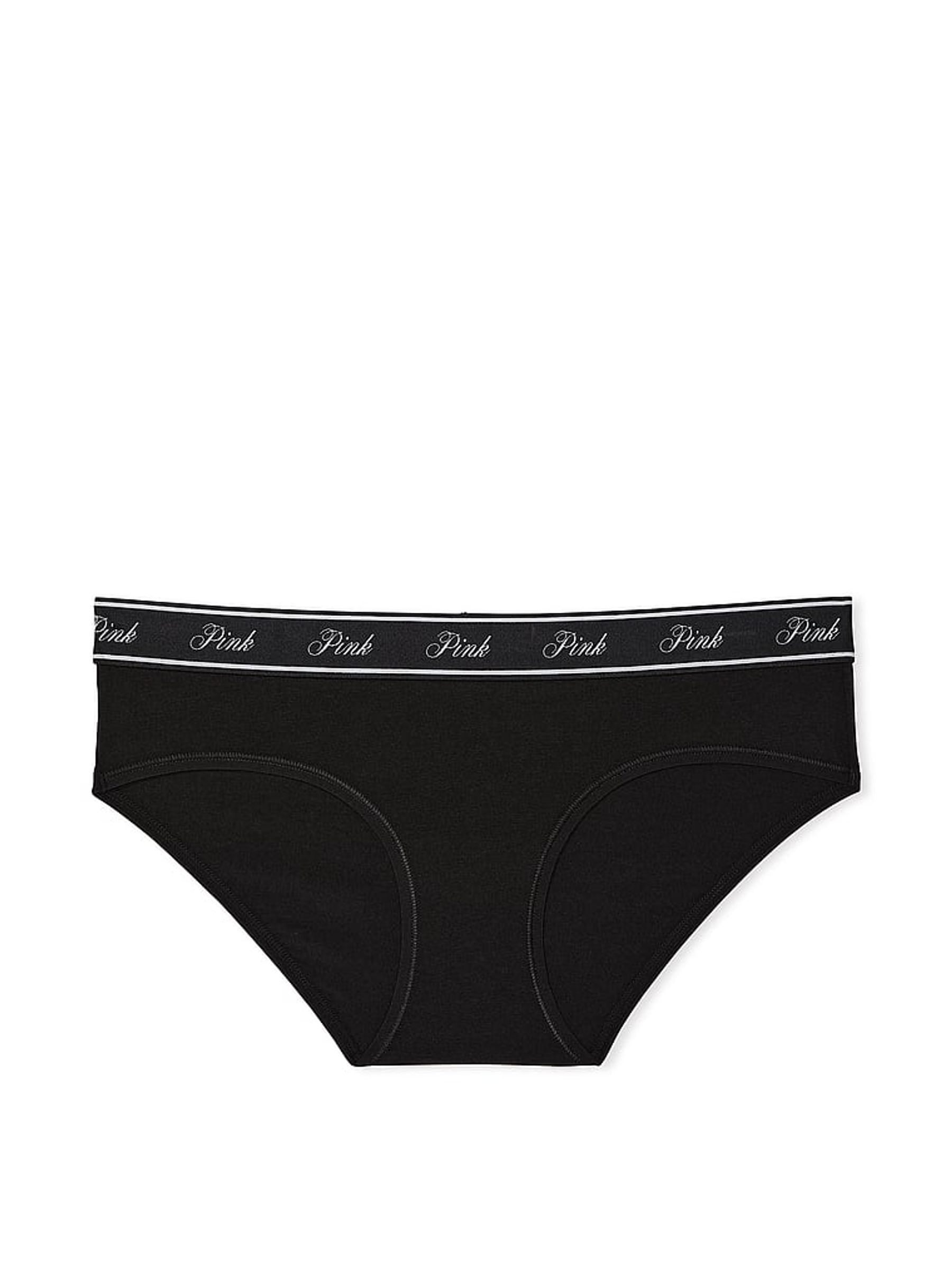 Pure Black Hipster Cotton Logo Knickers - Image 3 of 3