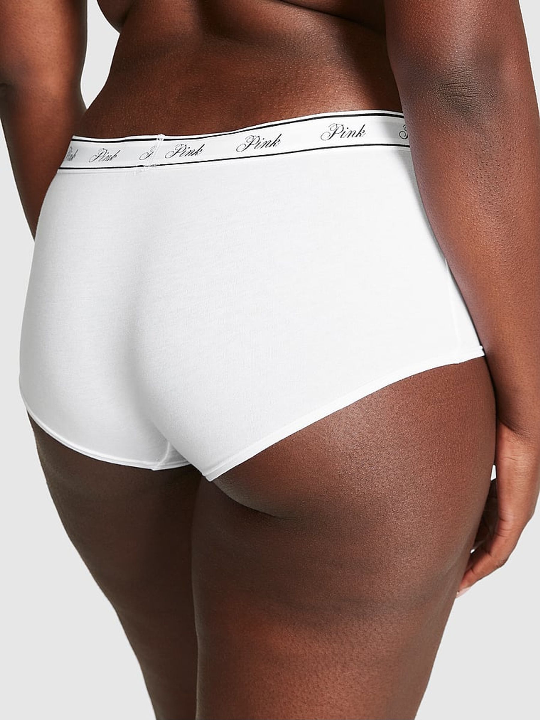 Optic White Short Cotton Logo Knickers - Image 2 of 3